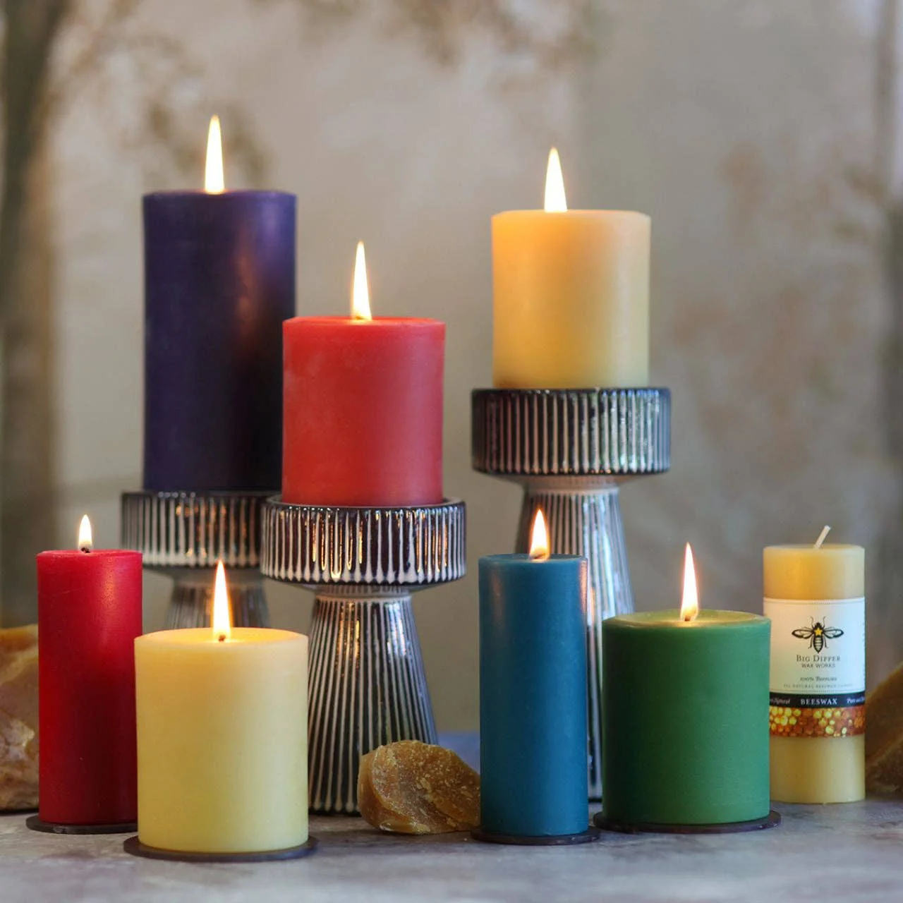 100% Pure Beeswax Pillar Candles (Multiple Colors) - Image 11