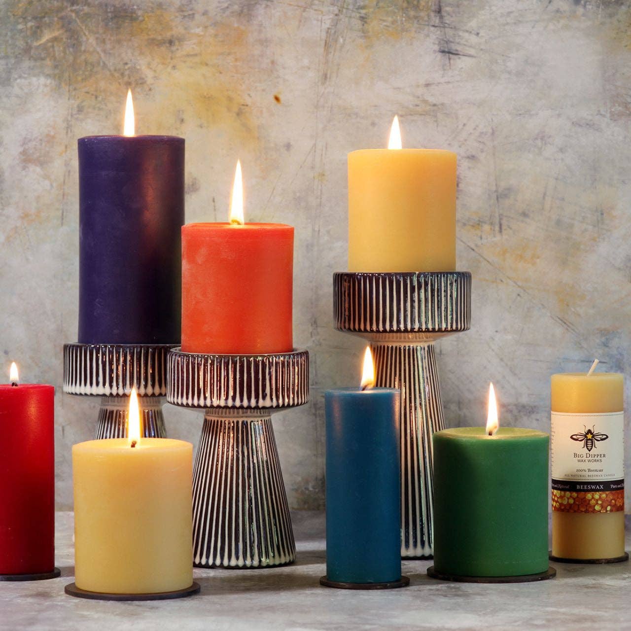 100% Pure Beeswax Pillar Candles (Multiple Colors) - Image 9
