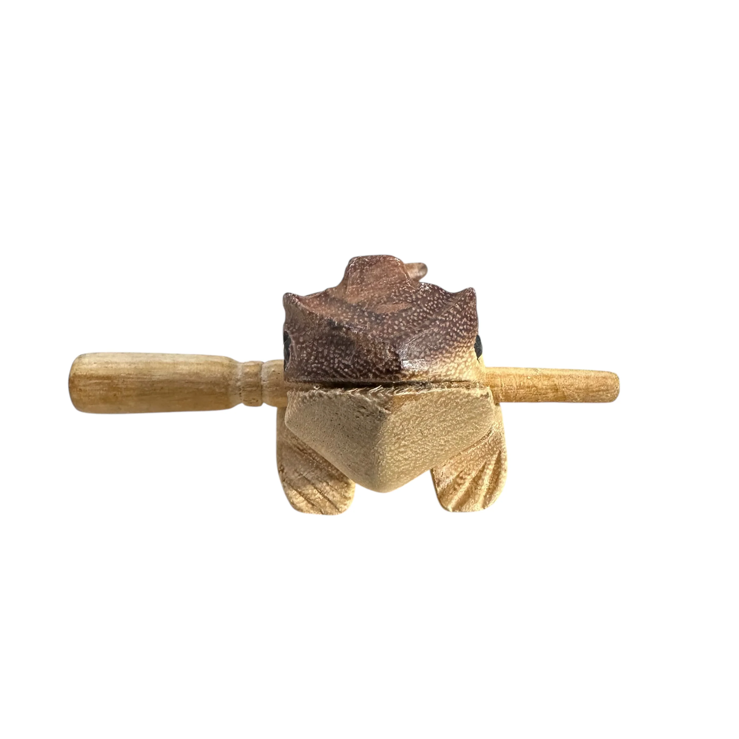 11" Wooden Musical Iguana Percussion Instrument - Image 4