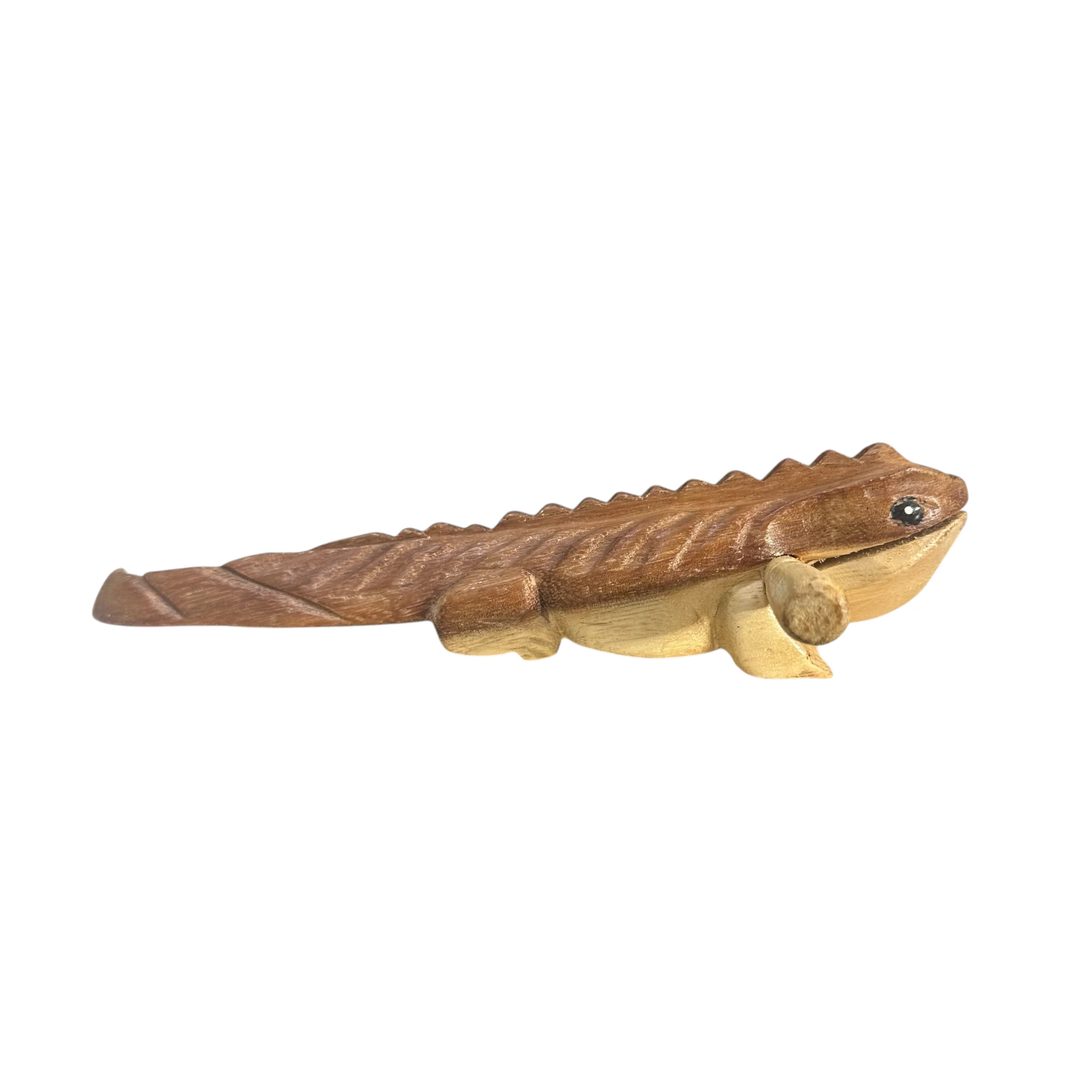 11" Wooden Musical Iguana Percussion Instrument - Image 6