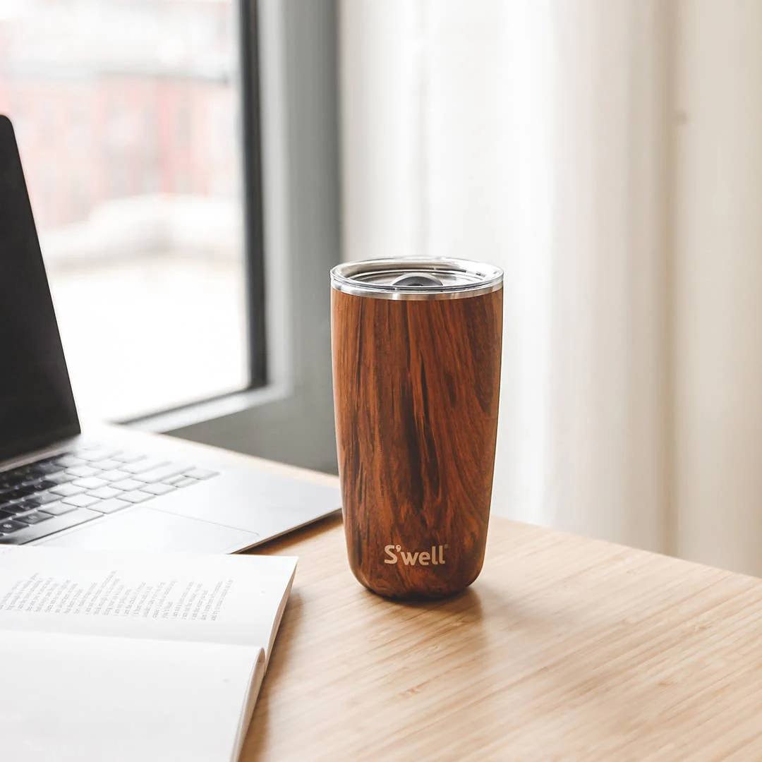 18oz Stainless Steel Tumbler with Lid – Teakwood - Image 2