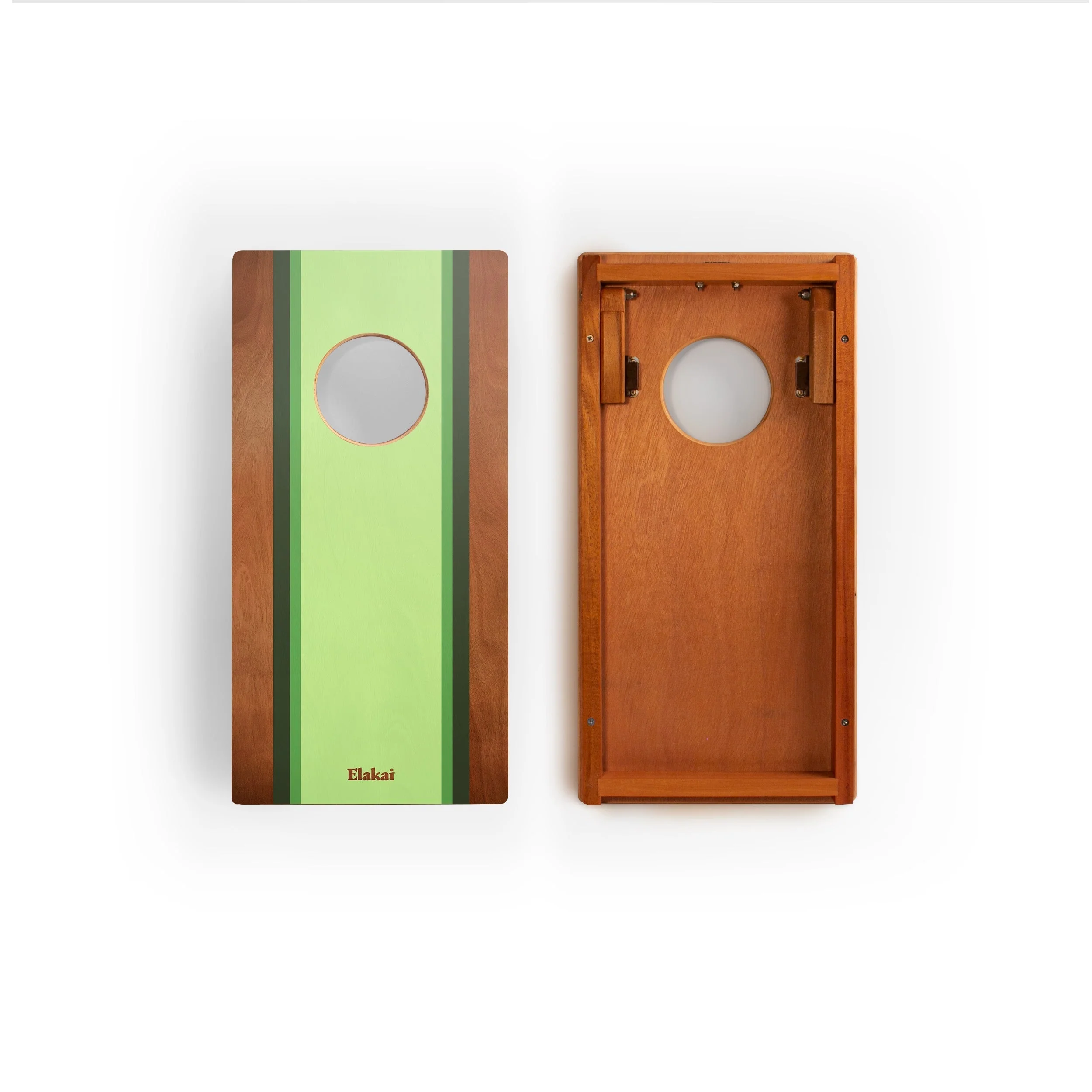 1ft x 2ft Graphic Wood Travel Cornhole Set | Classic Beach Stripes Collection - Image 8