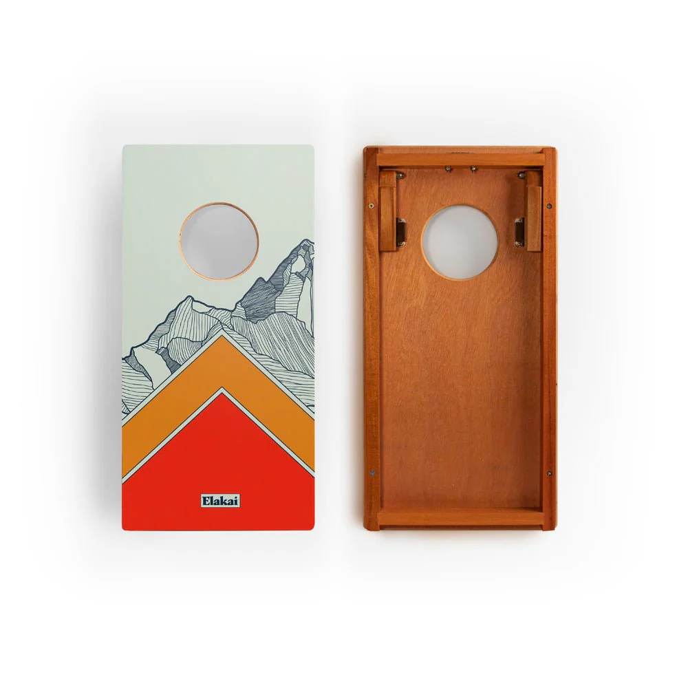 1ft x 2ft Graphic Wood Travel Cornhole Set | Modern Angle Collection - Image 11