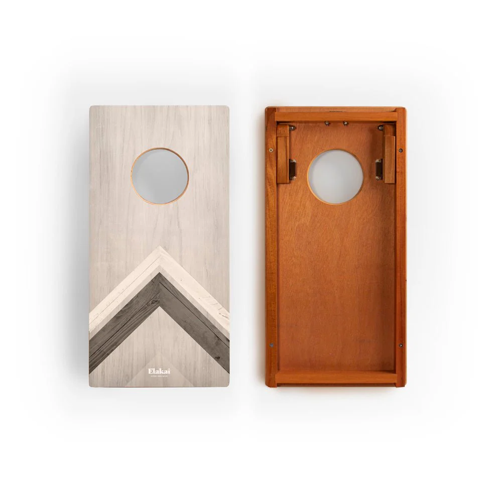 1ft x 2ft Graphic Wood Travel Cornhole Set | Modern Angle Collection - Image 5