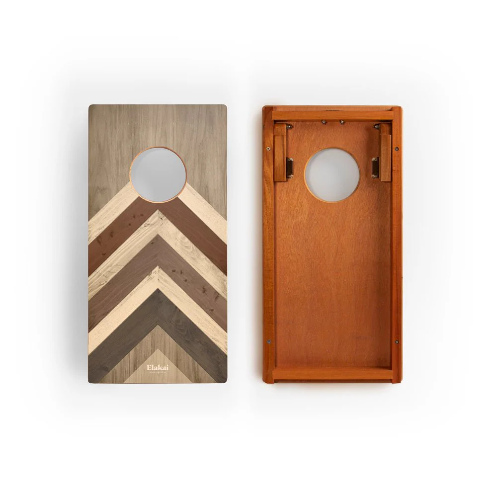 1ft x 2ft Graphic Wood Travel Cornhole Set | Modern Angle Collection - Image 8