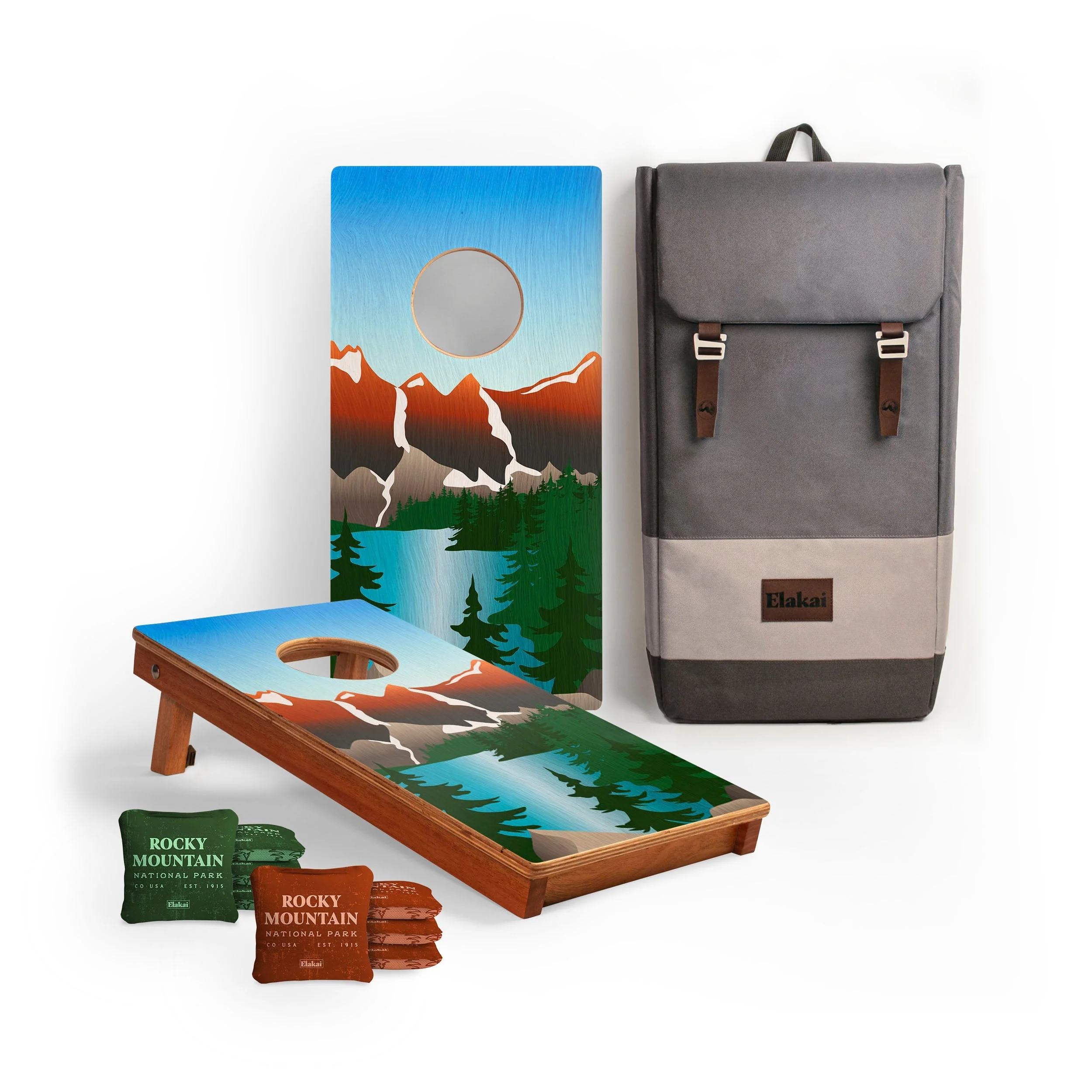 1ft x 2ft Graphic Wood Travel Cornhole Set | National Parks Inspired Collection - Image 16