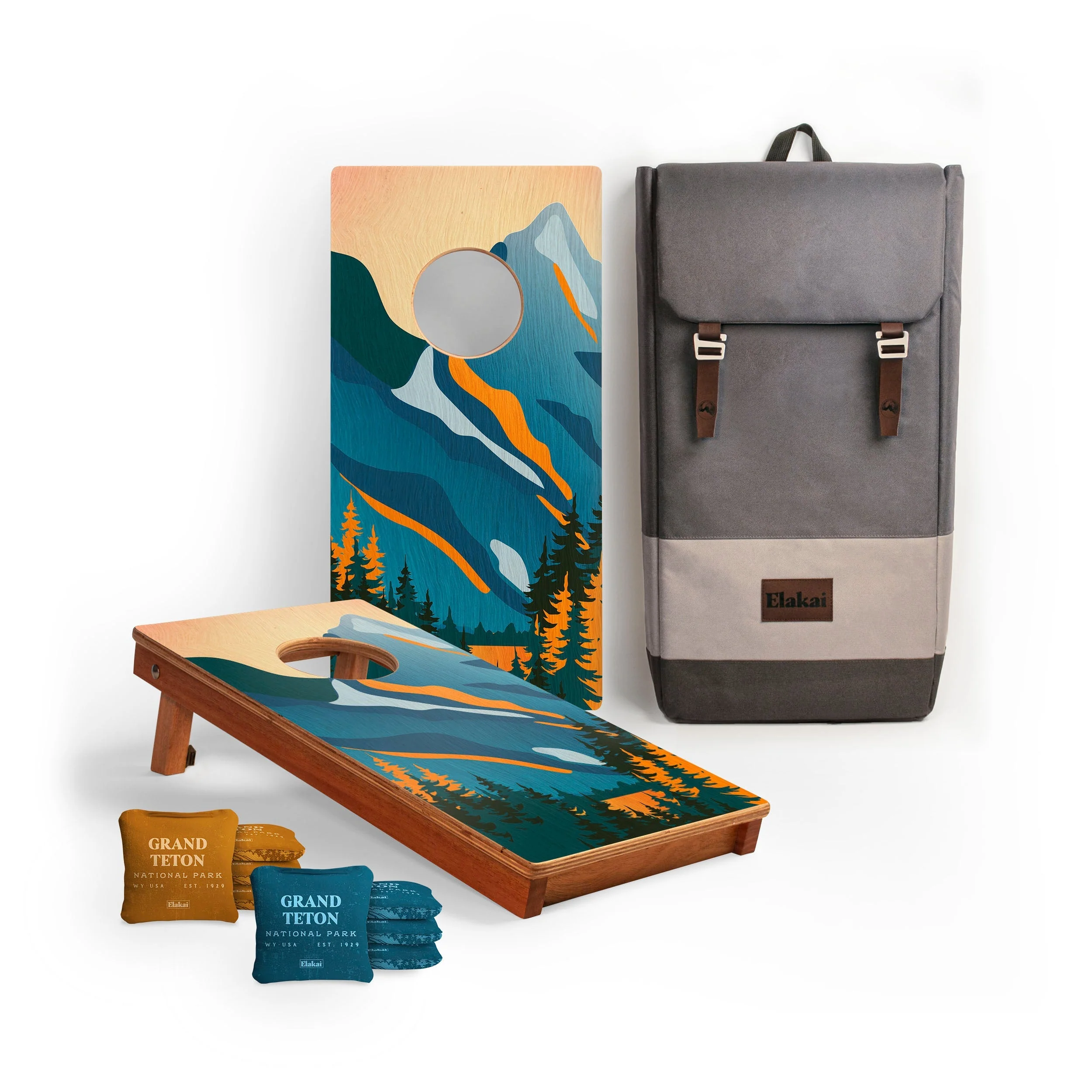1ft x 2ft Graphic Wood Travel Cornhole Set | National Parks Inspired Collection - Image 28