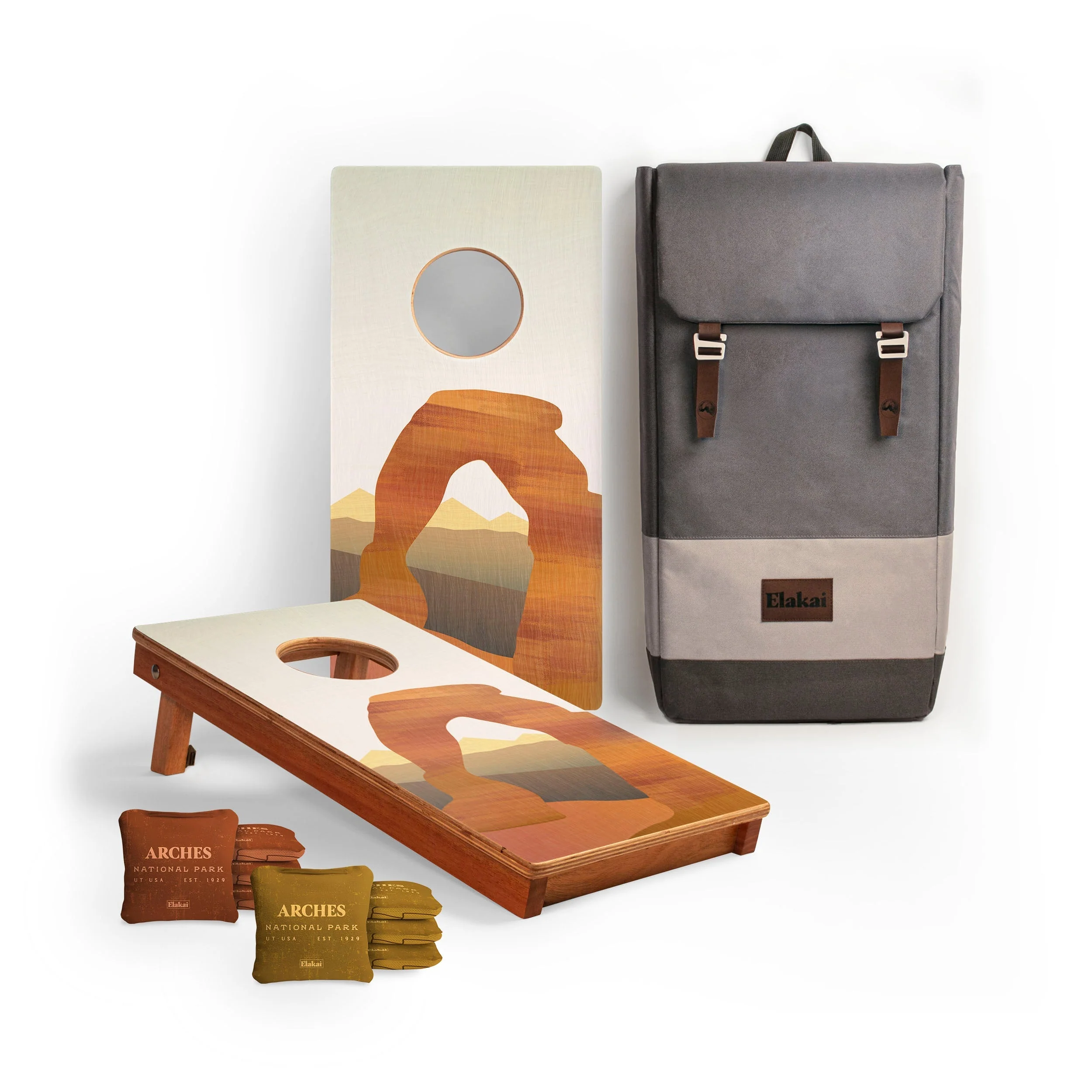 1ft x 2ft Graphic Wood Travel Cornhole Set | National Parks Inspired Collection - Image 4