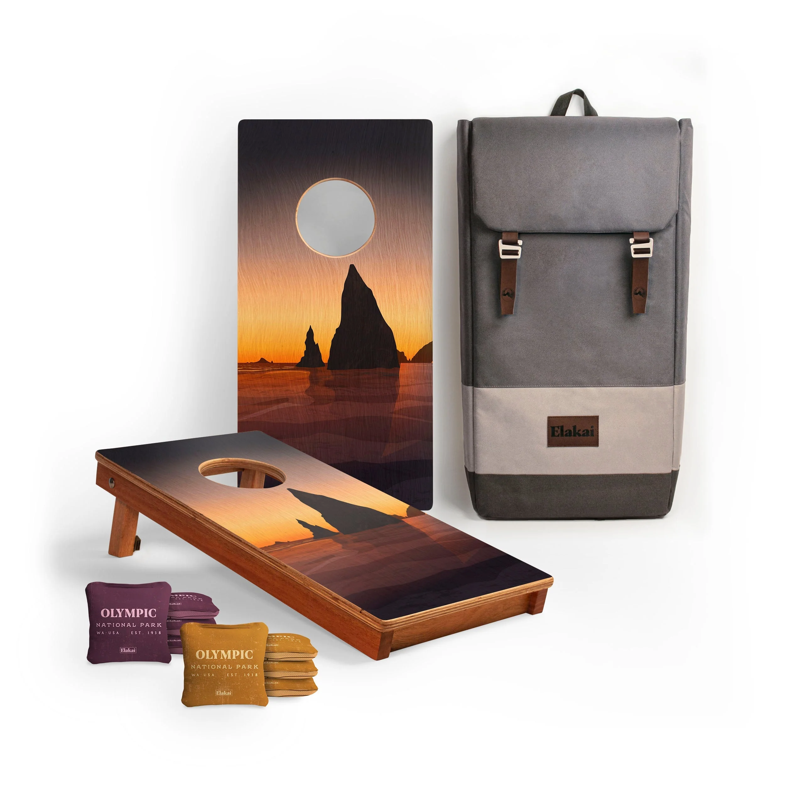 1ft x 2ft Graphic Wood Travel Cornhole Set | National Parks Inspired Collection - Image 43