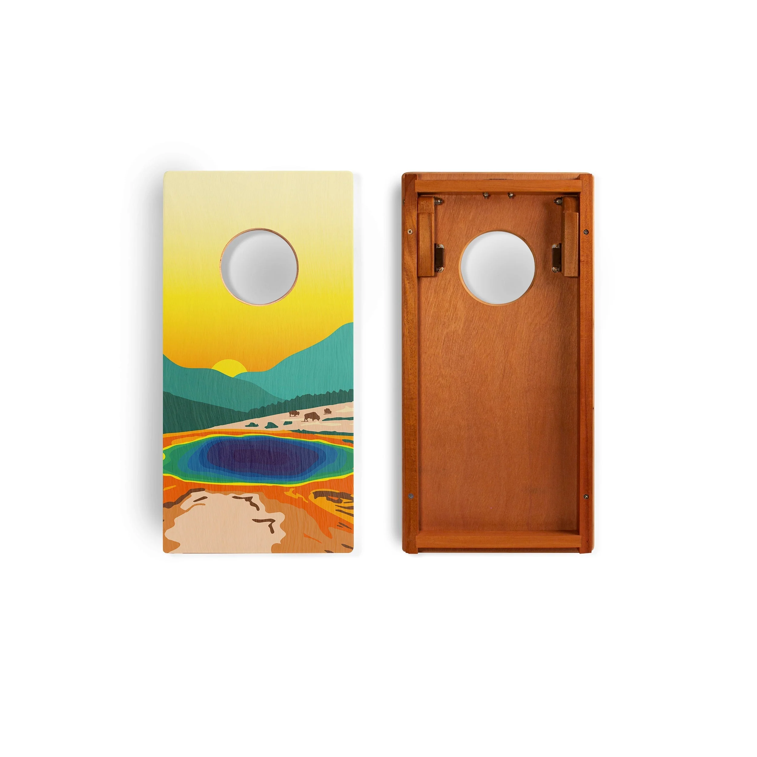 1ft x 2ft Graphic Wood Travel Cornhole Set | National Parks Inspired Collection - Image 47