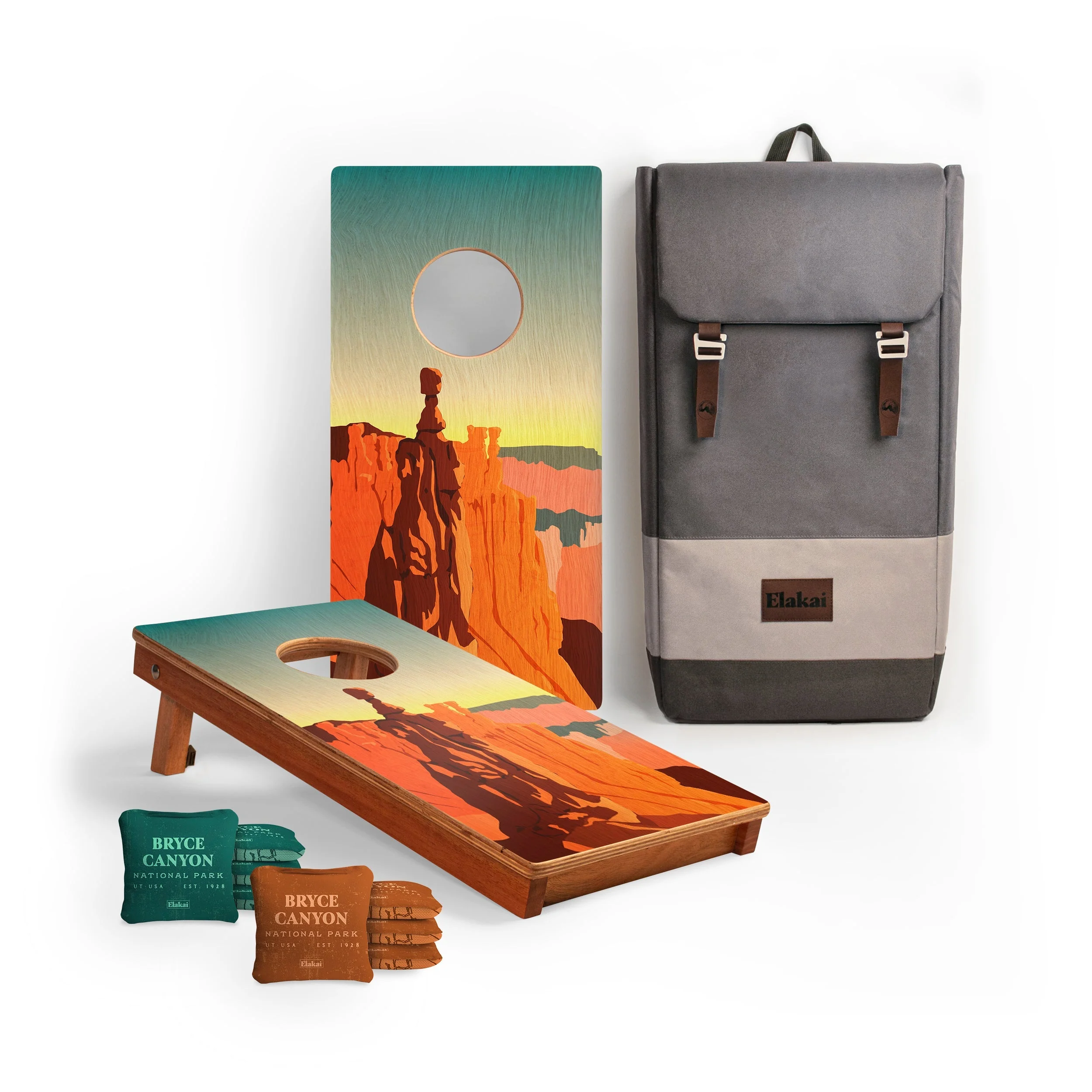 1ft x 2ft Graphic Wood Travel Cornhole Set | National Parks Inspired Collection - Image 49