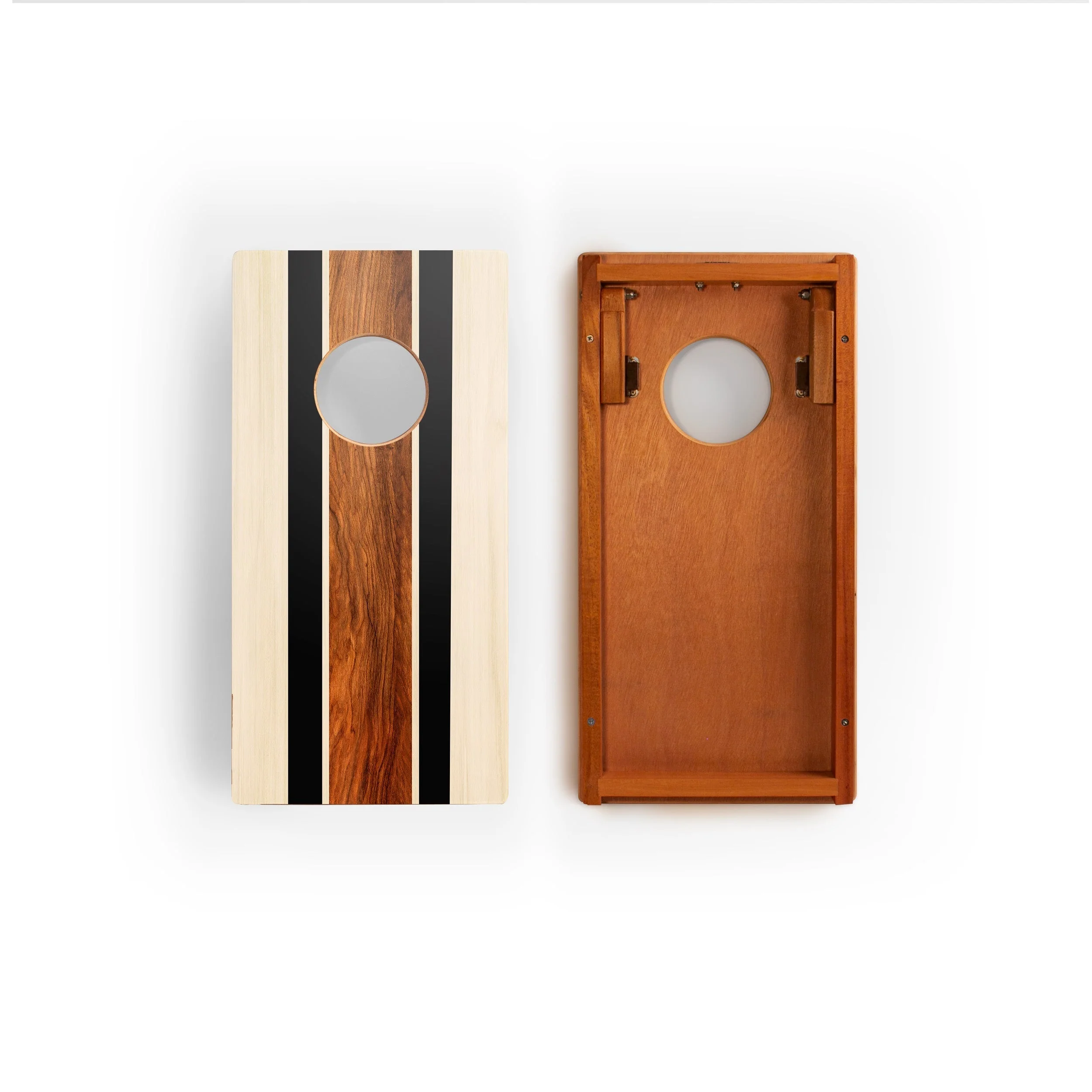 1ft x 2ft Graphic Wood Travel Cornhole Set | Natural Surf Beach Collection - Image 8