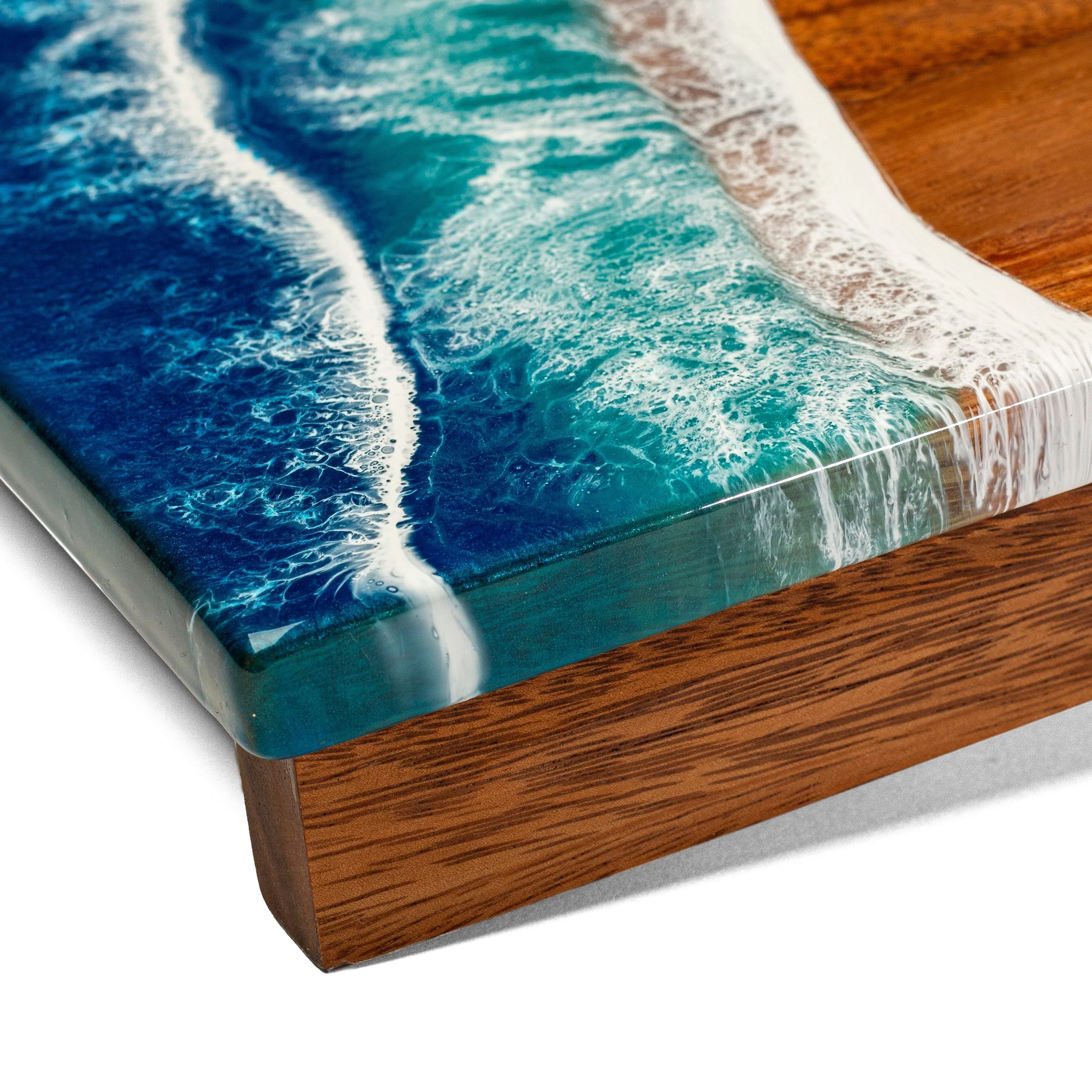 1ft x 2ft Resin & Wood Travel Cornhole Set | Beach Wave - Image 11
