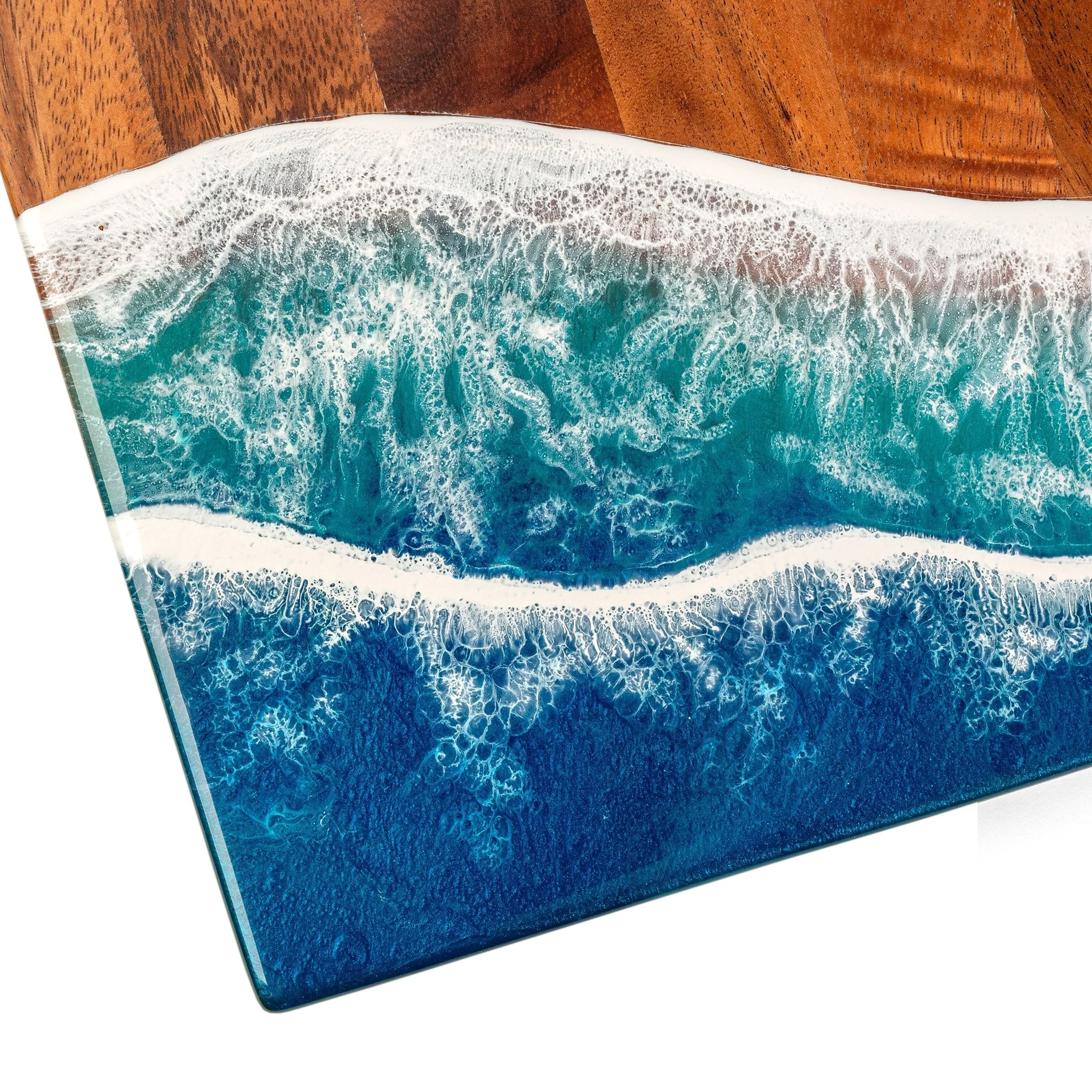 1ft x 2ft Resin & Wood Travel Cornhole Set | Beach Wave - Image 9