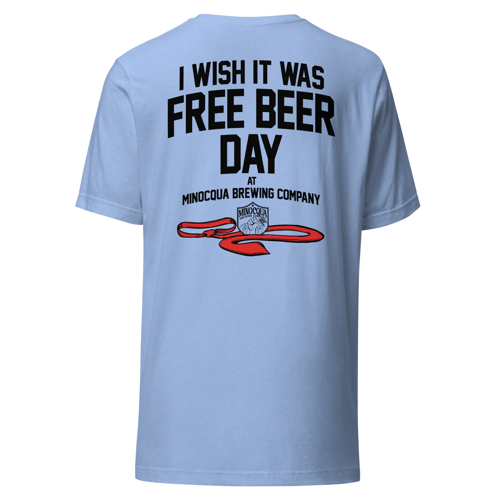 Free Beer Day Front & Back Print T-shirt (Black Print) - Image 10