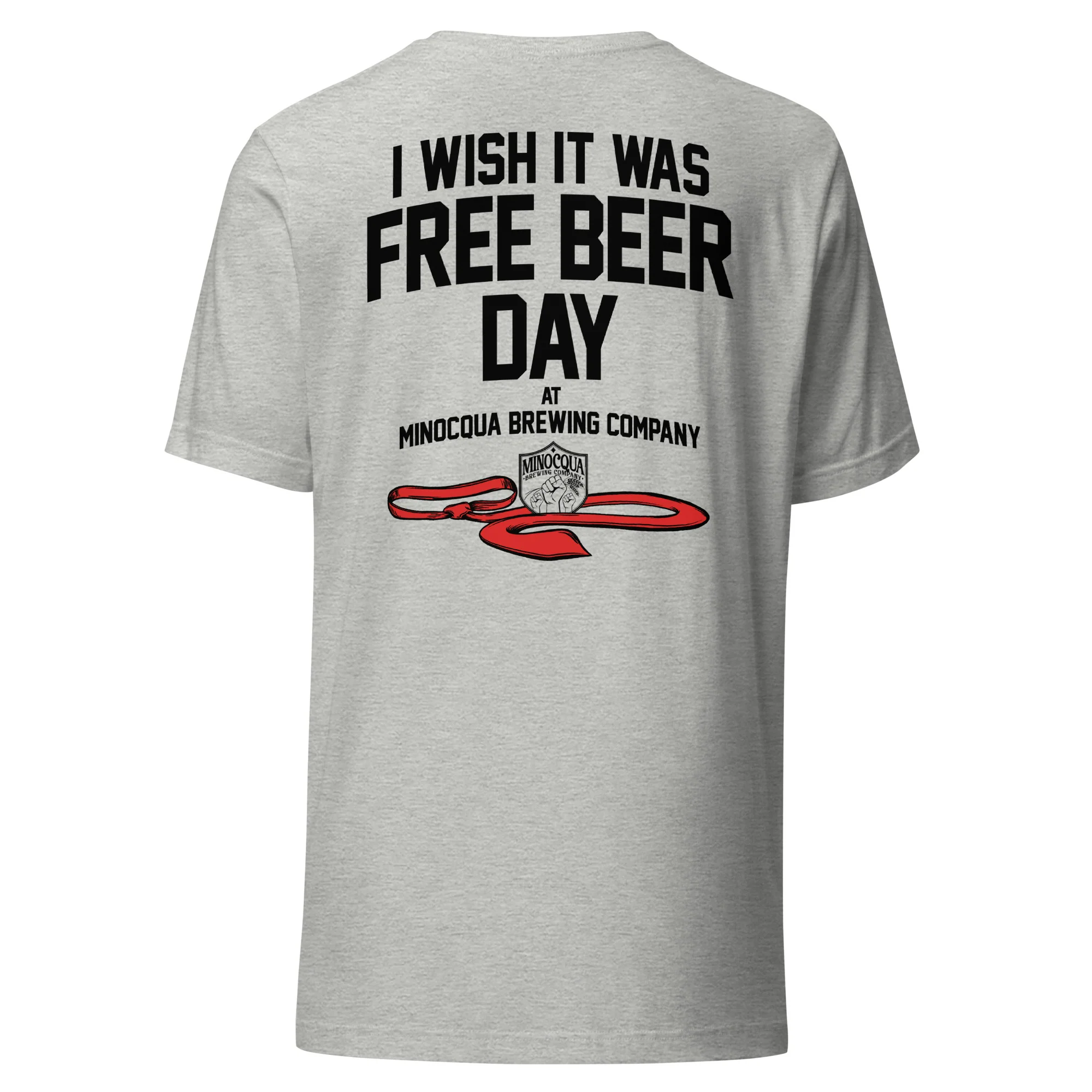 Free Beer Day Front & Back Print T-shirt (Black Print) - Image 12