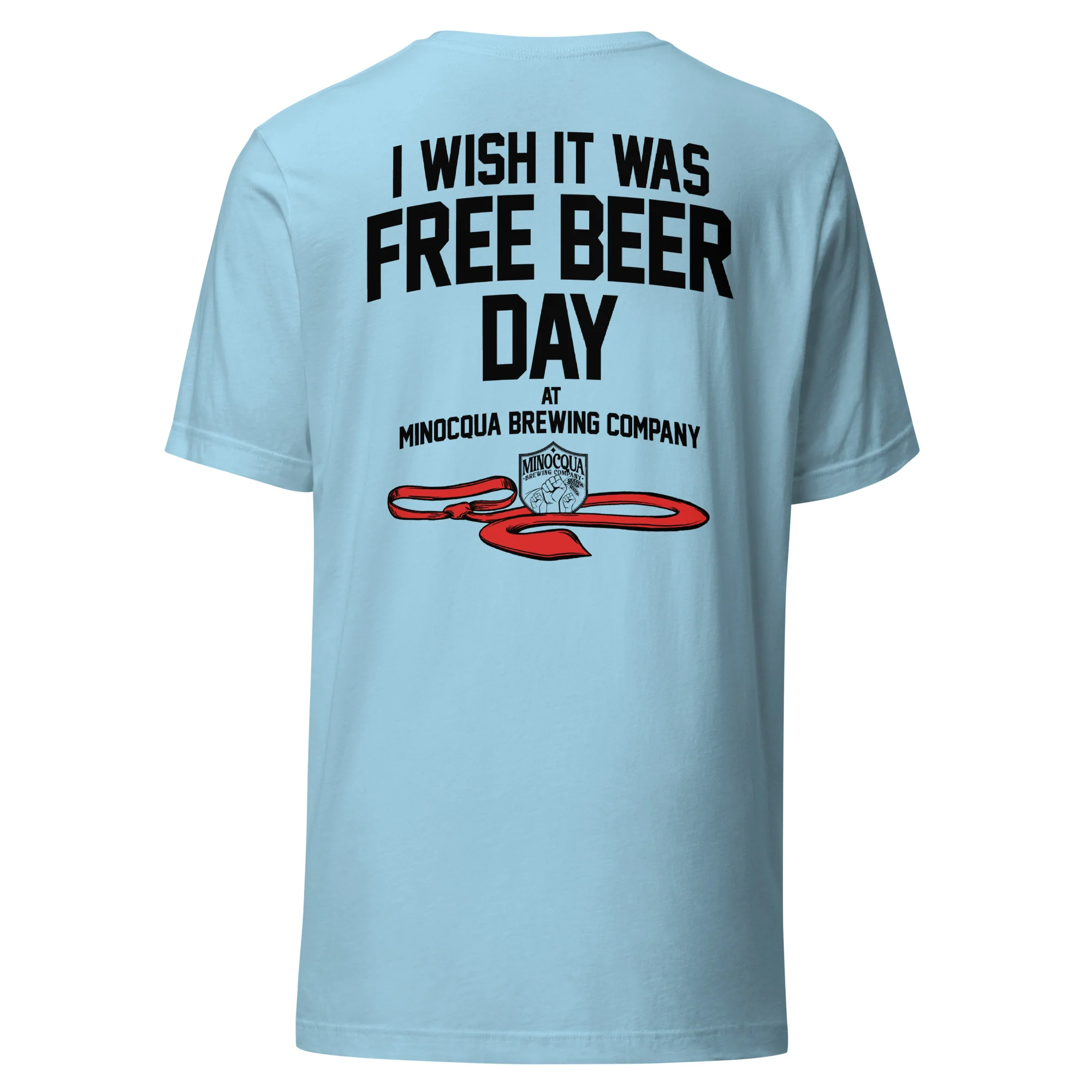 Free Beer Day Front & Back Print T-shirt (Black Print) - Image 14