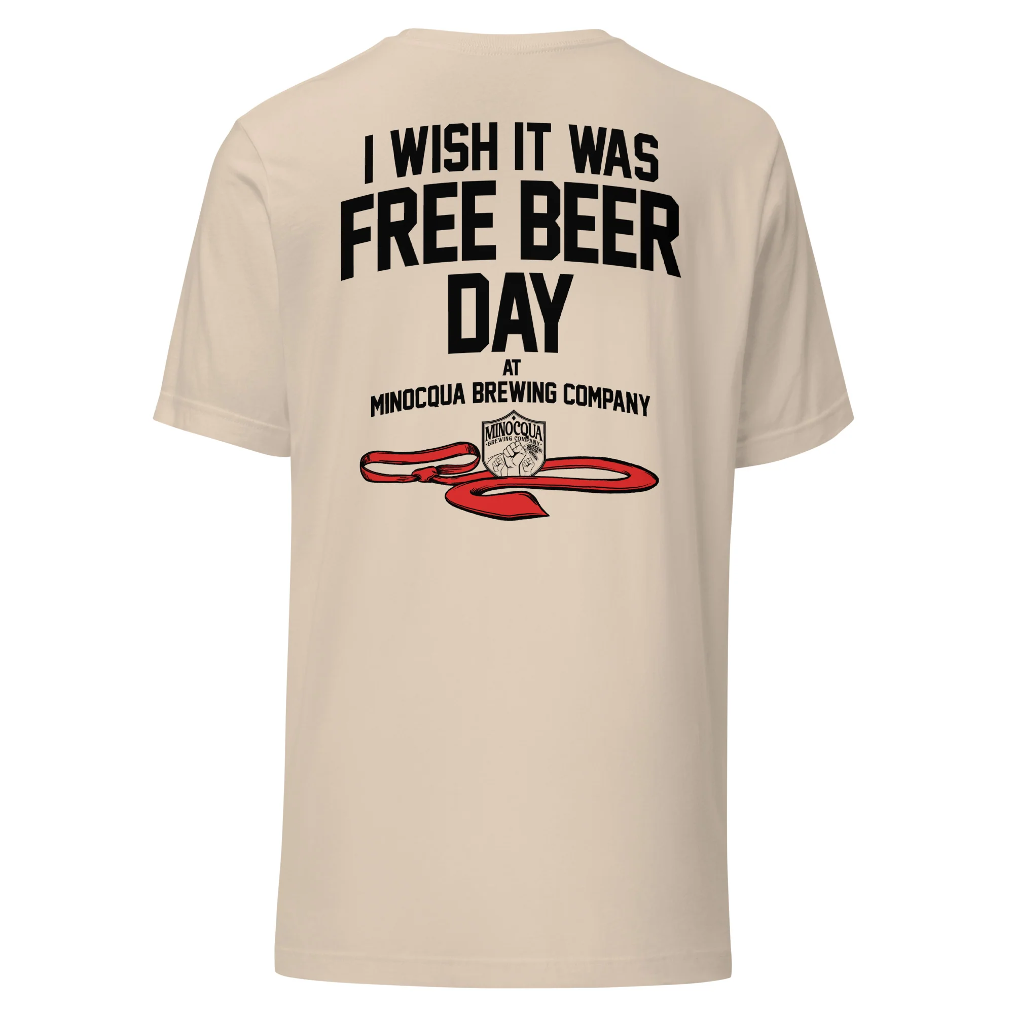 Free Beer Day Front & Back Print T-shirt (Black Print) - Image 16