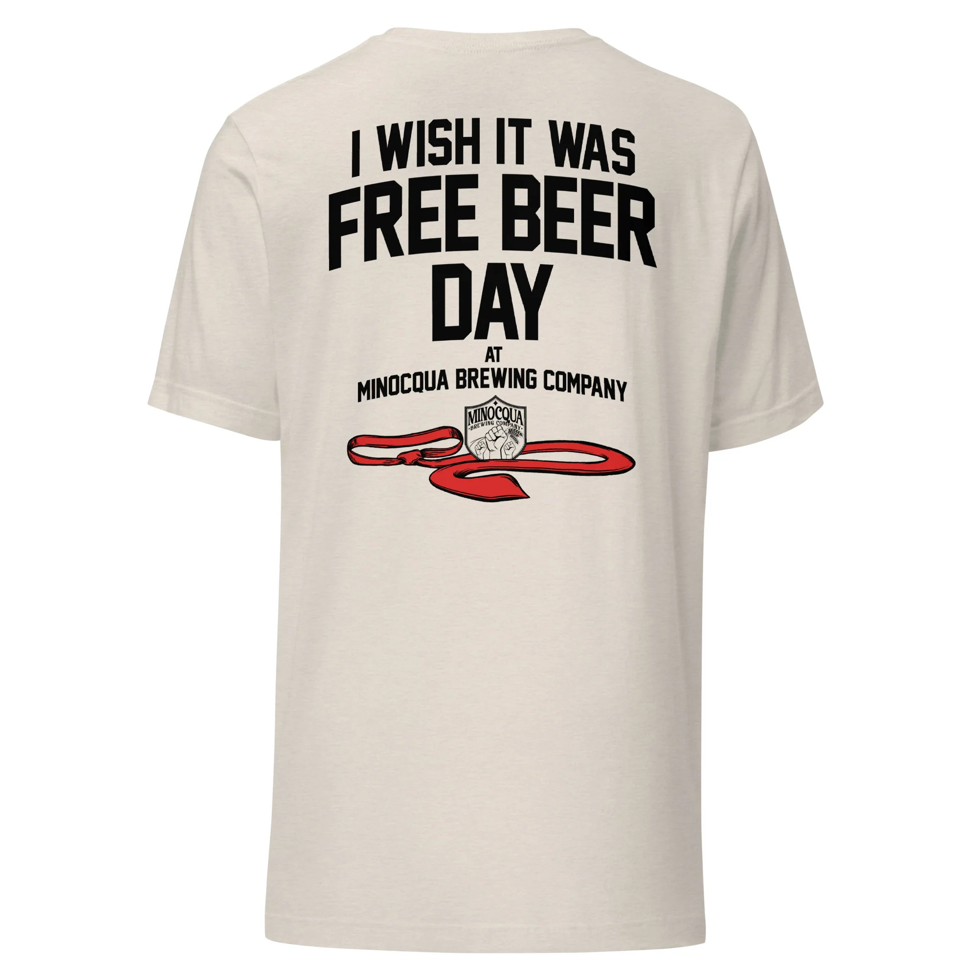 Free Beer Day Front & Back Print T-shirt (Black Print) - Image 18