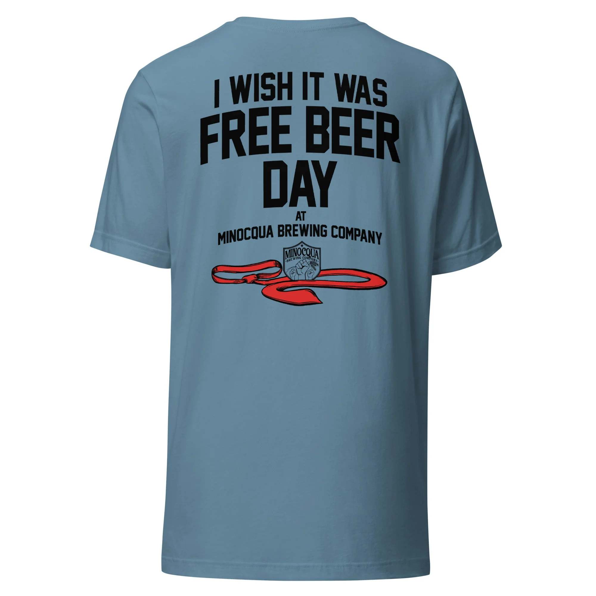 Free Beer Day Front & Back Print T-shirt (Black Print) - Image 2