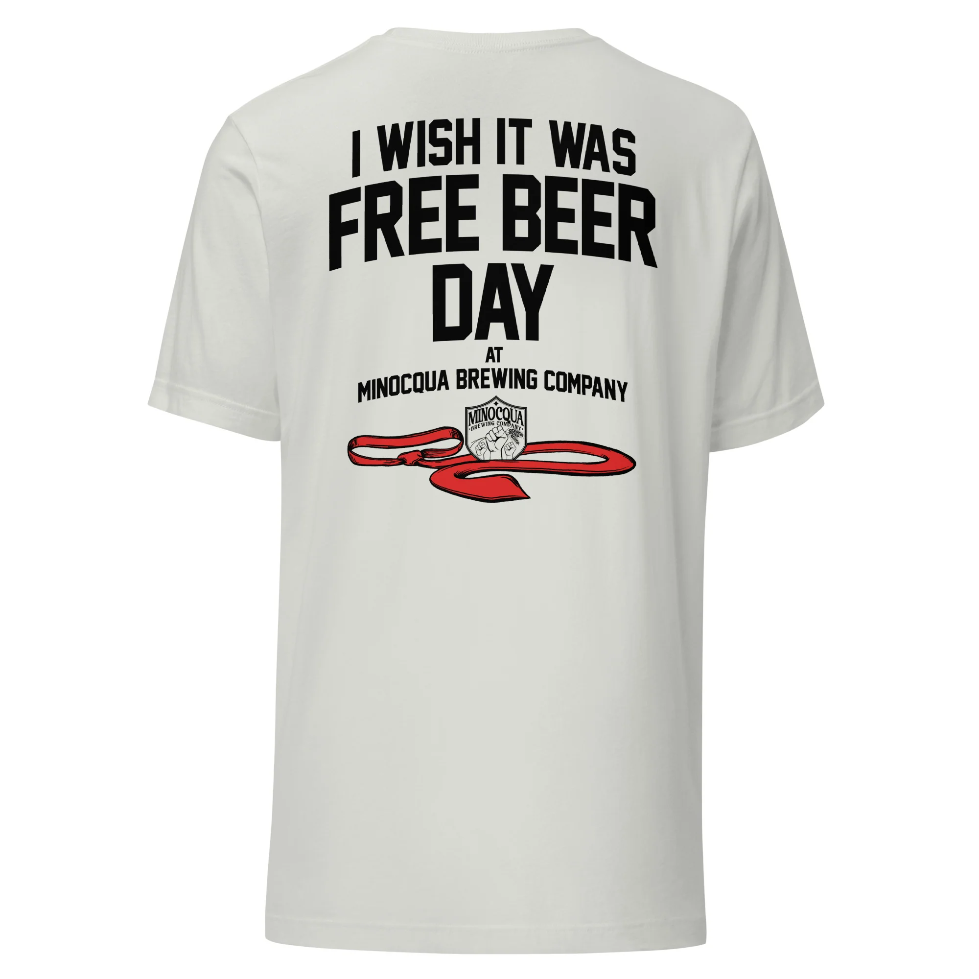 Free Beer Day Front & Back Print T-shirt (Black Print) - Image 20