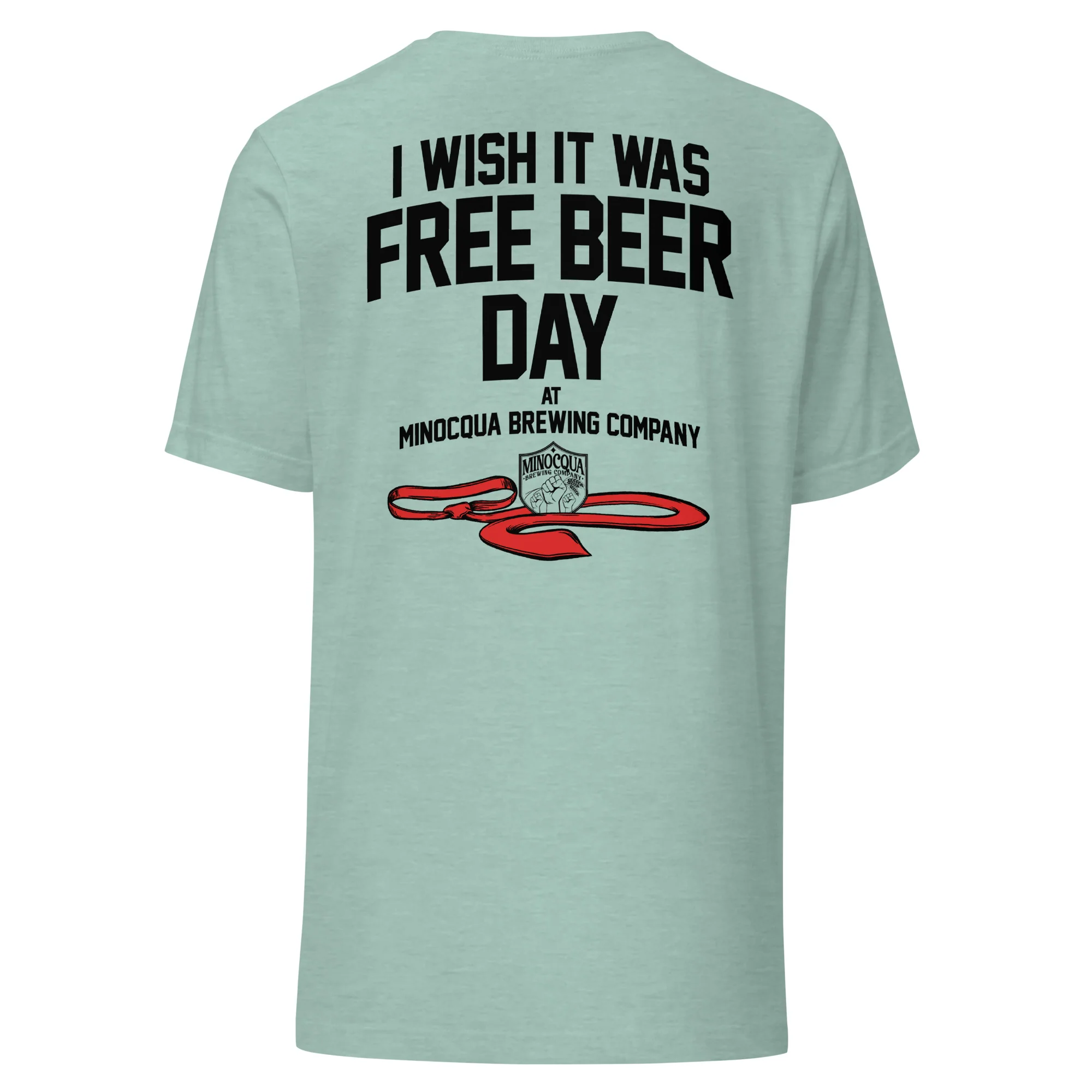 Free Beer Day Front & Back Print T-shirt (Black Print) - Image 8