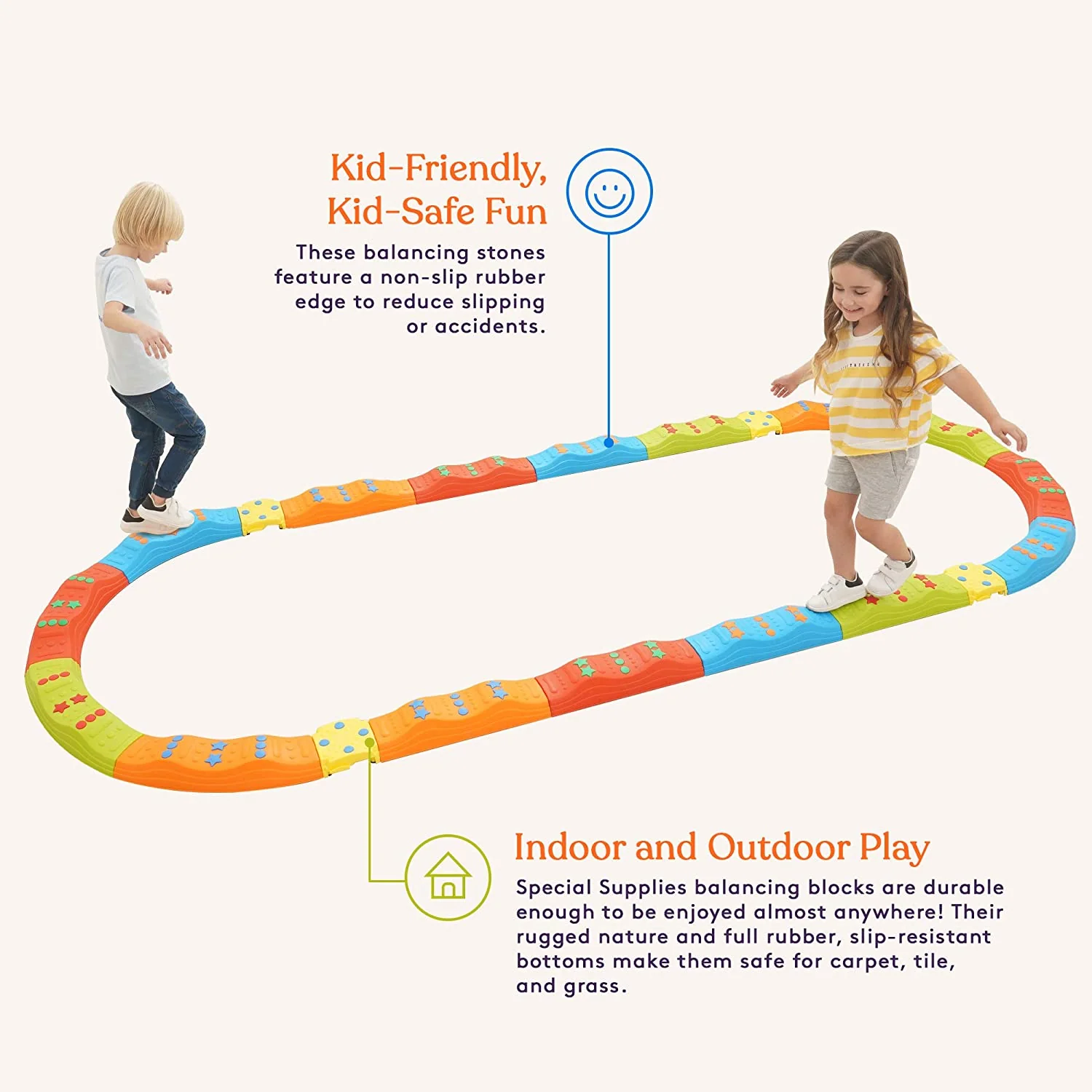 20-Piece Stepping Stones for Kids, Indoor and Outdoor - Image 4