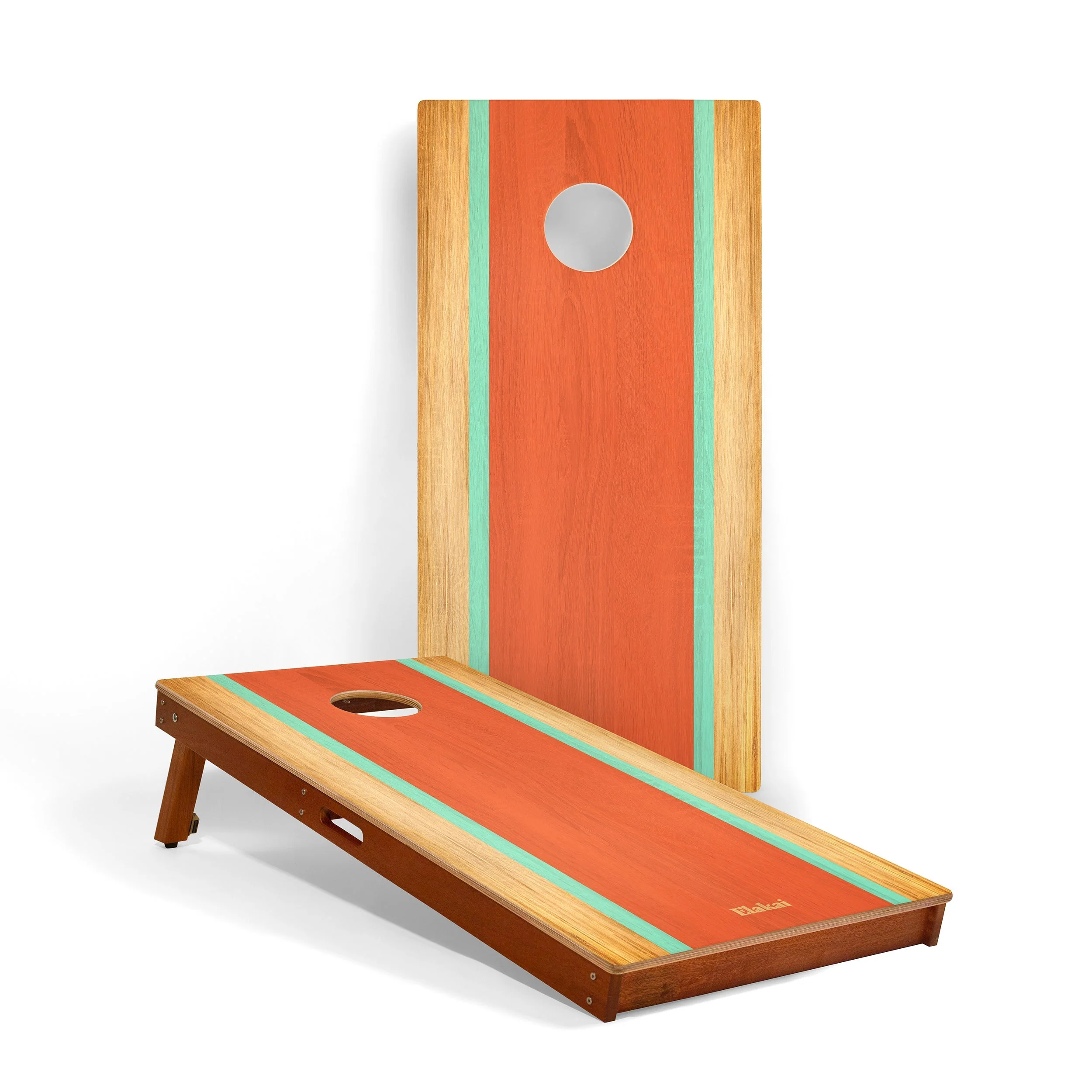 2ft x 4ft Graphic Wood Classic Cornhole Set | Classic Beach Stripes Collection - Image 4