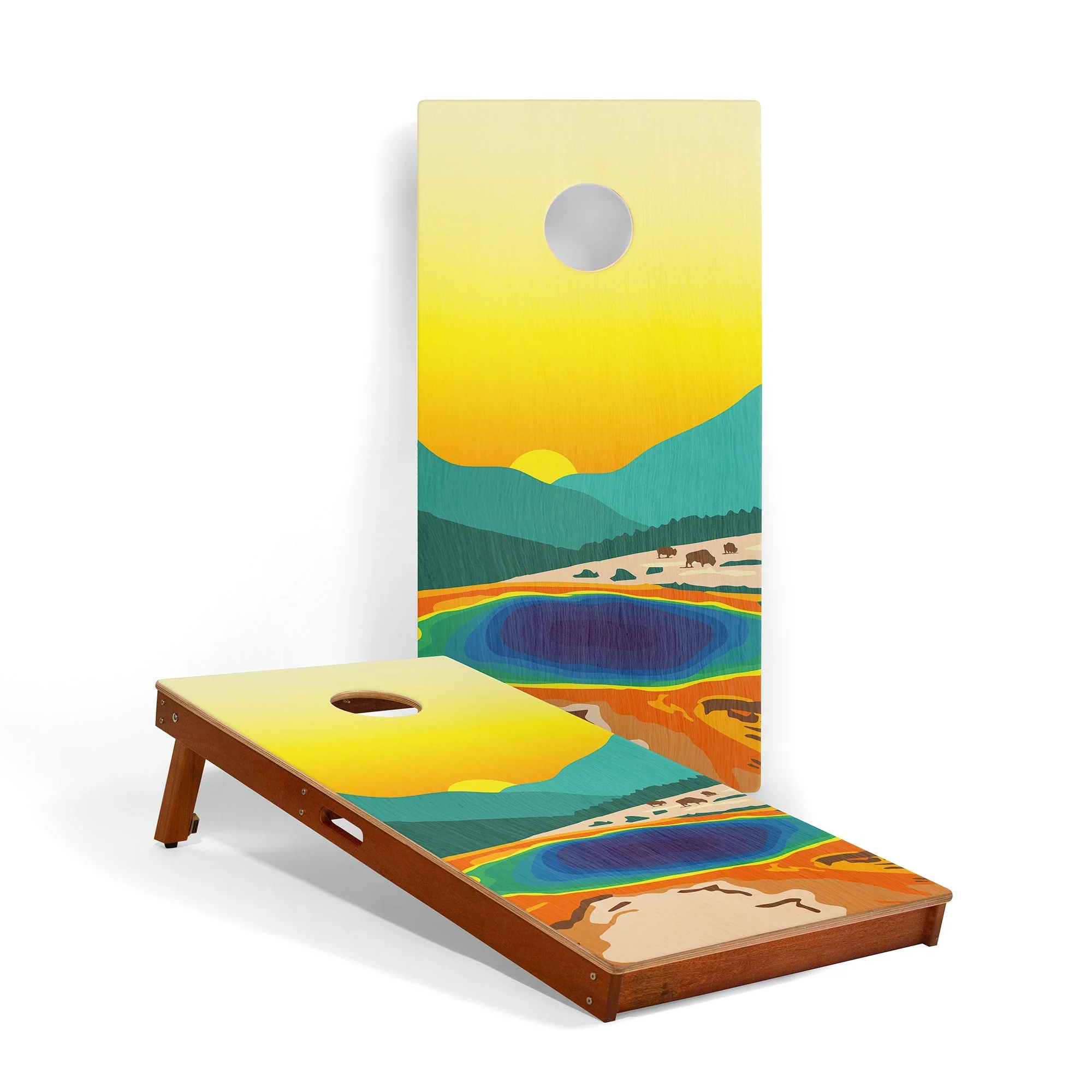 2ft x 4ft Graphic Wood Classic Cornhole Set | National Parks Inspired Collection - Image 49