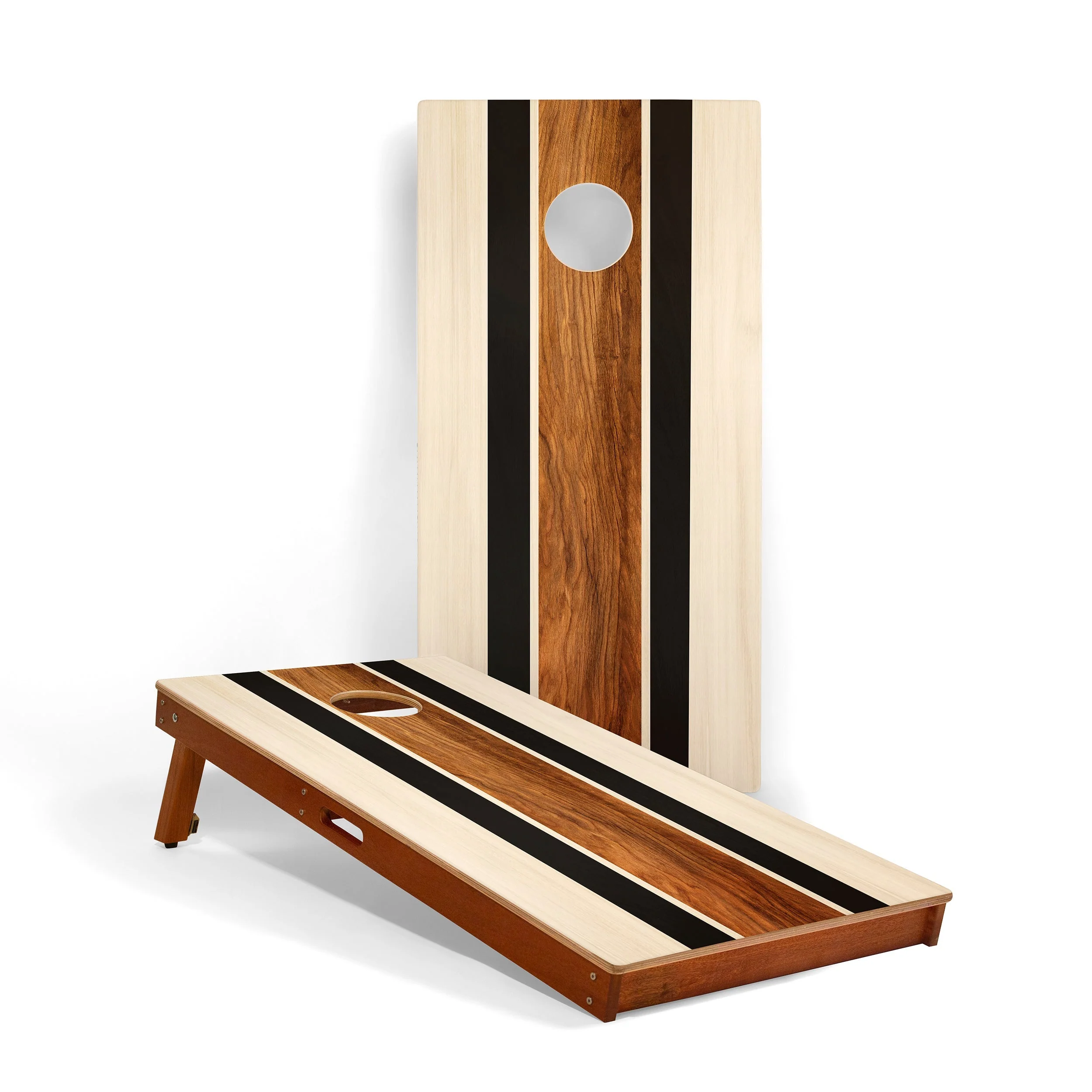 2ft x 4ft Graphic Wood Classic Cornhole Set | Natural Surf Beach Collection - Image 10