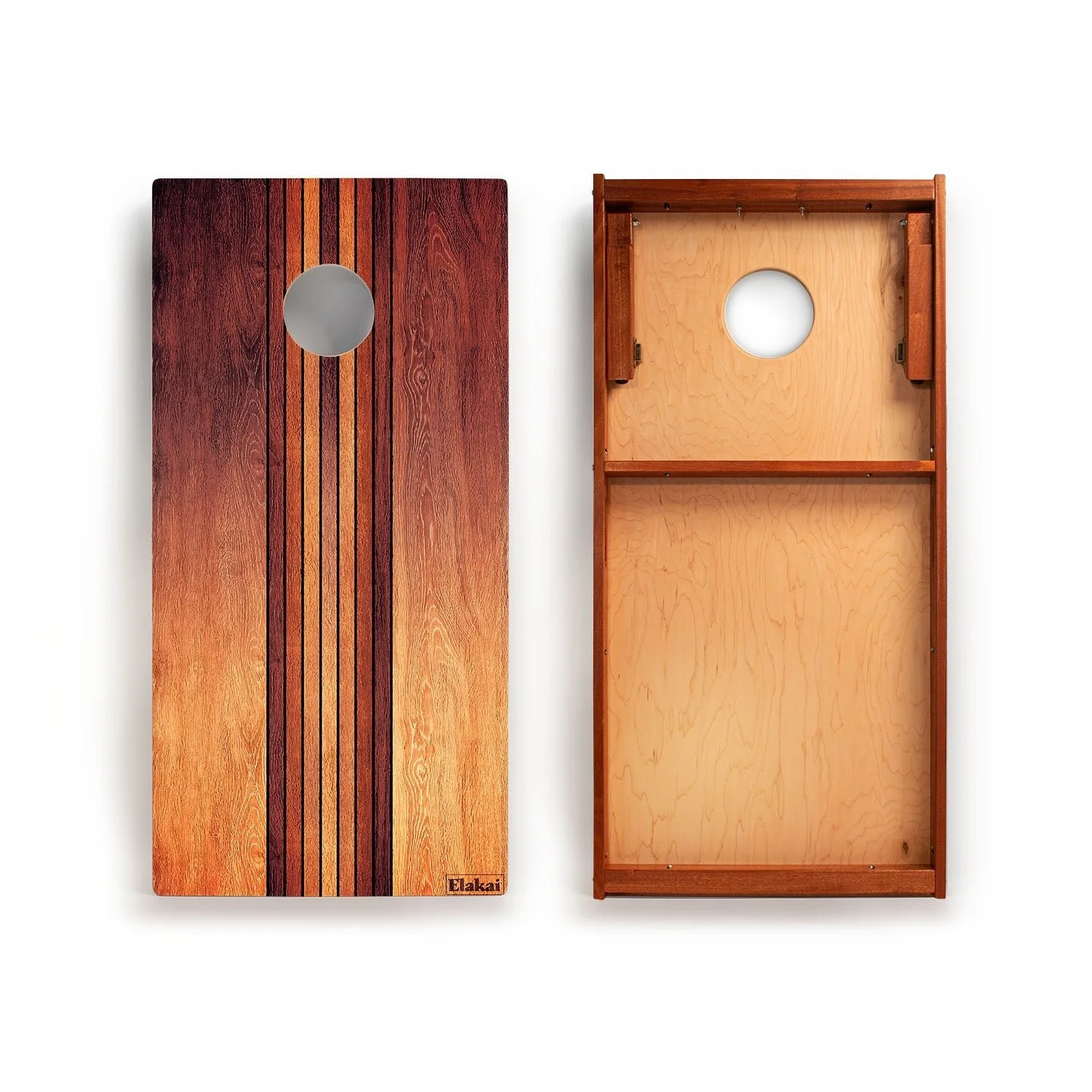 2ft x 4ft Graphic Wood Classic Cornhole Set | Natural Surf Beach Collection - Image 2