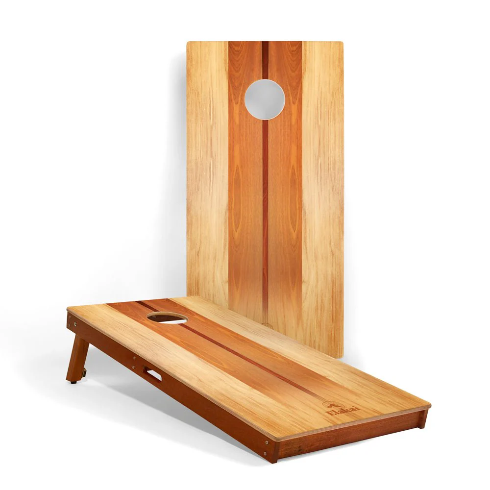 2ft x 4ft Graphic Wood Classic Cornhole Set | Natural Surf Beach Collection - Image 4