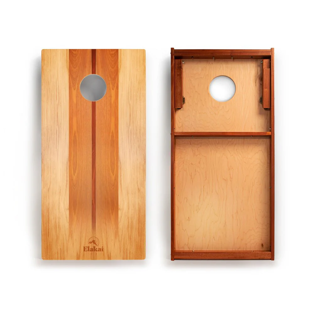 2ft x 4ft Graphic Wood Classic Cornhole Set | Natural Surf Beach Collection - Image 5