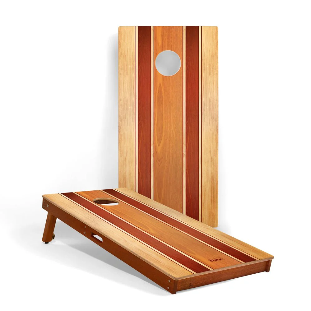 2ft x 4ft Graphic Wood Classic Cornhole Set | Natural Surf Beach Collection - Image 7