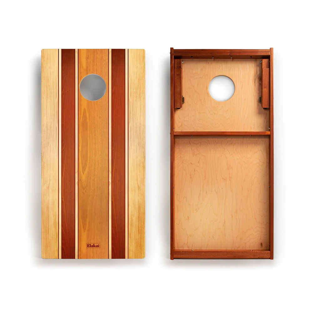 2ft x 4ft Graphic Wood Classic Cornhole Set | Natural Surf Beach Collection - Image 8