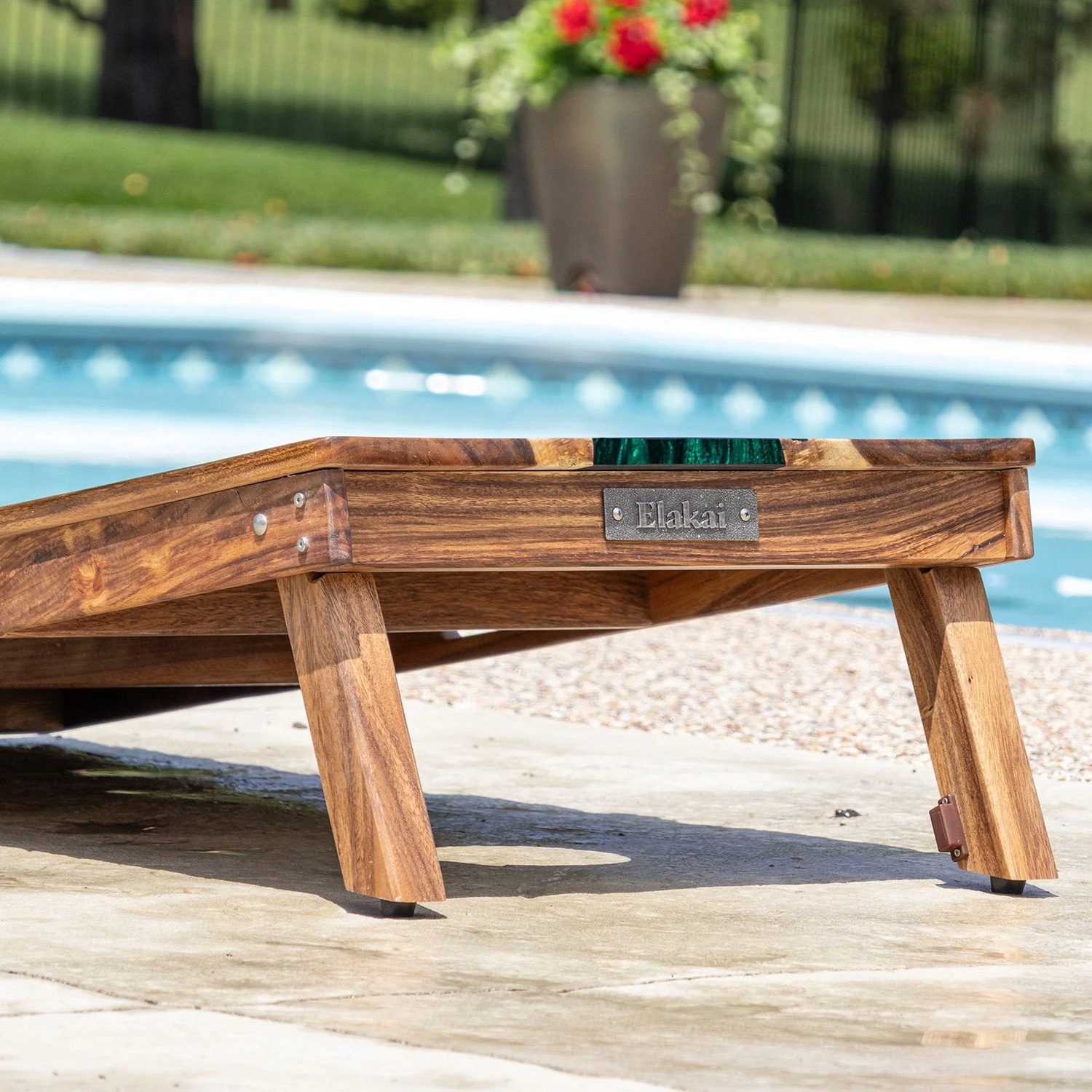 2ft x 4ft Resin & Wood Classic Cornhole Set | Live Edge River Collection - Image 17