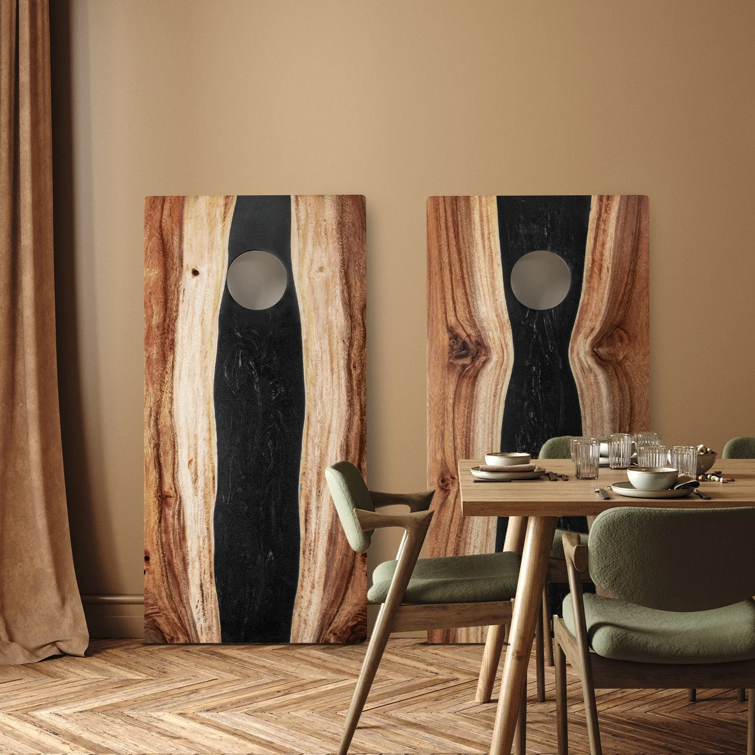 2ft x 4ft Resin & Wood Classic Cornhole Set | Live Edge River Collection - Image 32