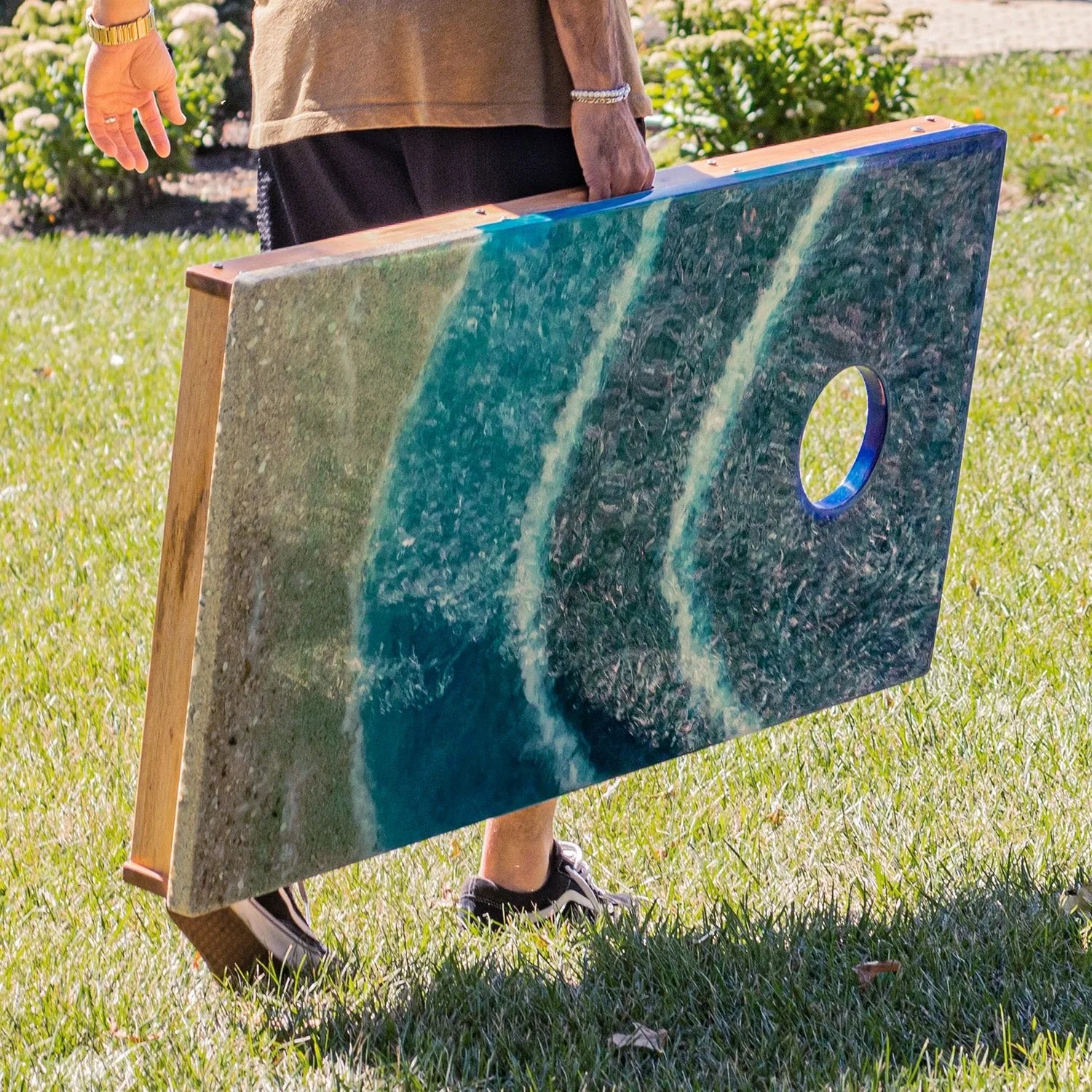 2x4 The Beach Epoxy Resin Cornhole Boards - Image 9