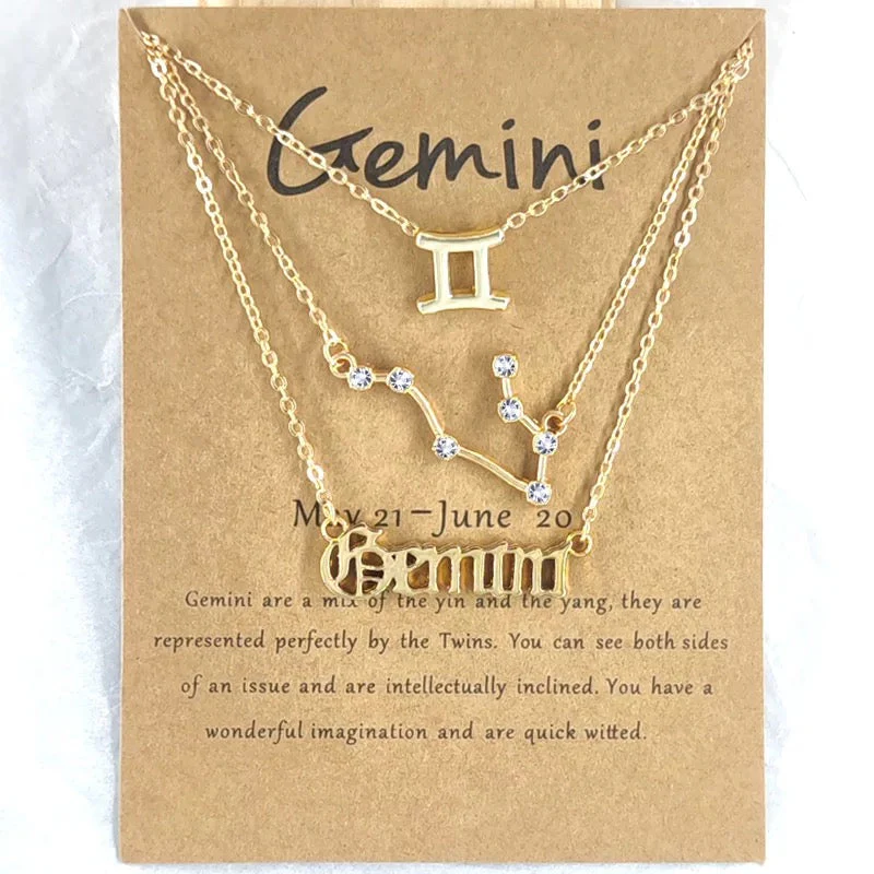 3 piece set Zodiac necklace- Constellation - Image 4