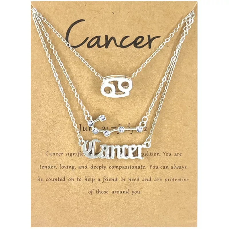 3 piece set Zodiac necklace- Constellation - Image 5