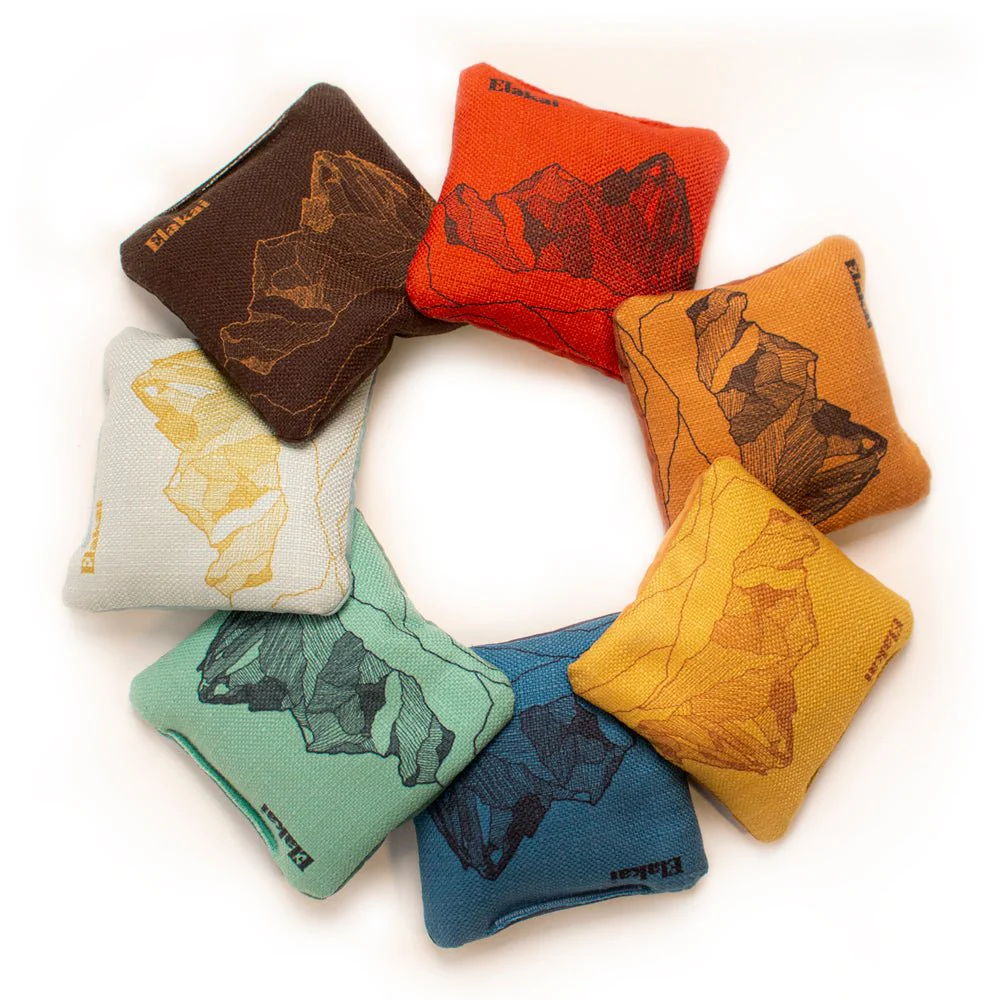 4-in Travel Dual-Sided Cornhole Bags | Mt. Elakai Design Collection - Image 16