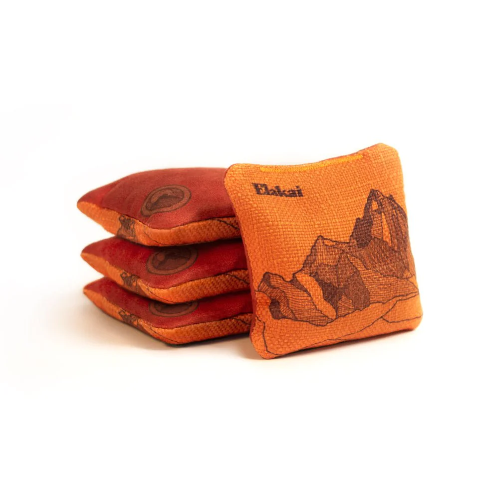 4-in Travel Dual-Sided Cornhole Bags | Mt. Elakai Design Collection - Image 5