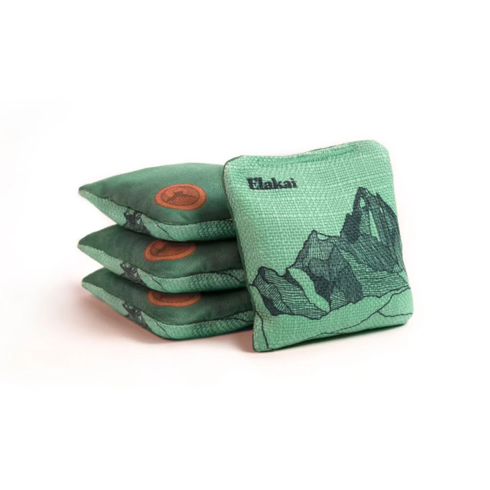 4-in Travel Dual-Sided Cornhole Bags | Mt. Elakai Design Collection - Image 7