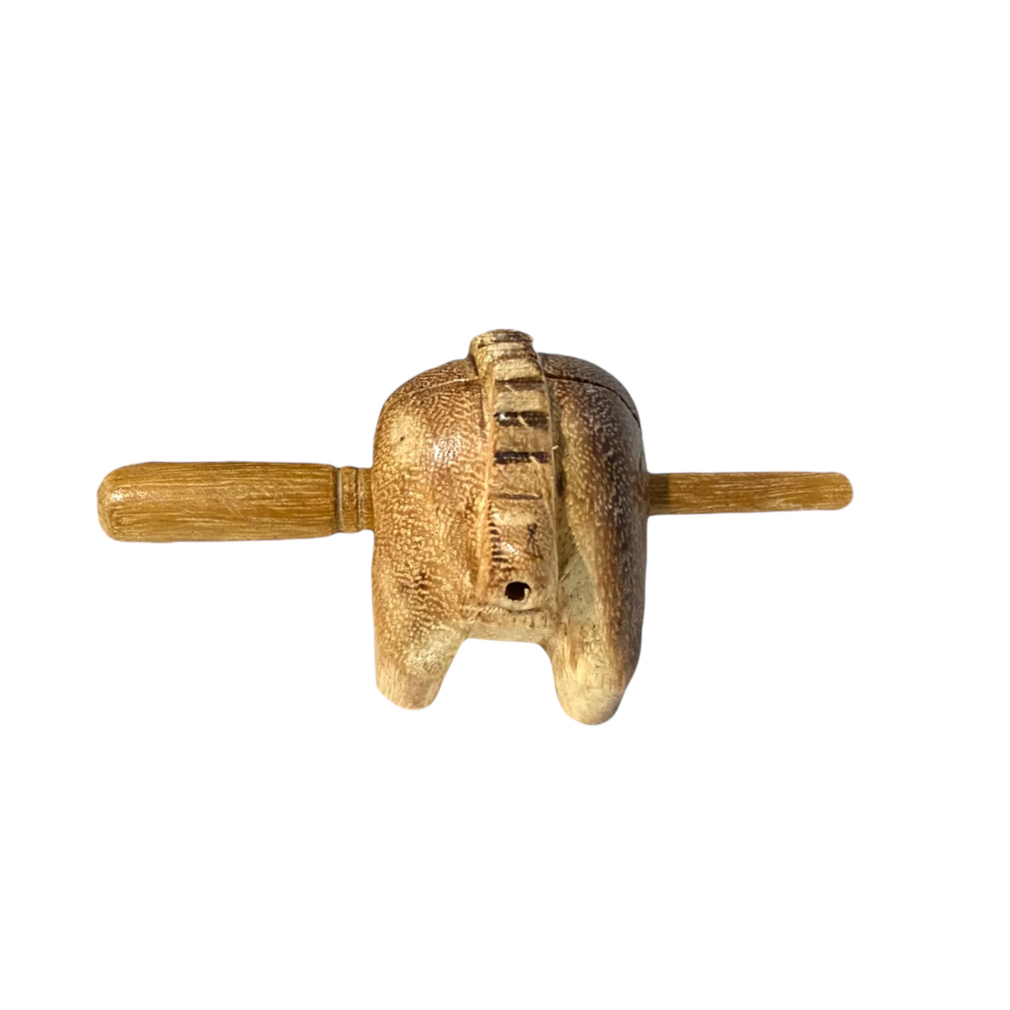4" Musical Wooden Cat Percussion Whistle Instrument - Image 9