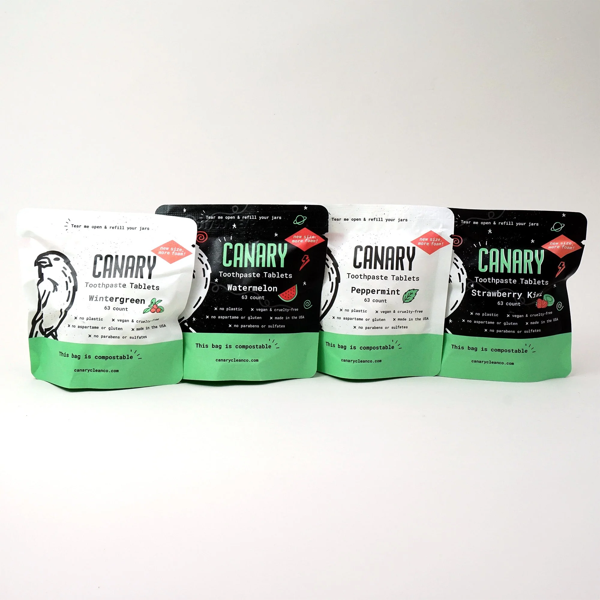 4 Pack Sampler of Canary Toothpaste Tablets - Image 3