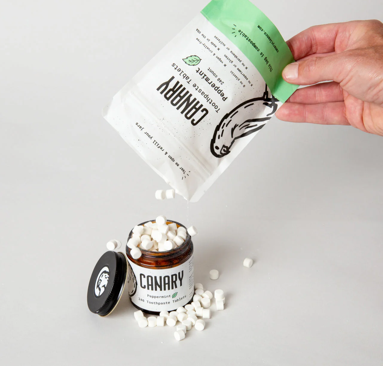 4 Pack Sampler of Canary Toothpaste Tablets - Image 7