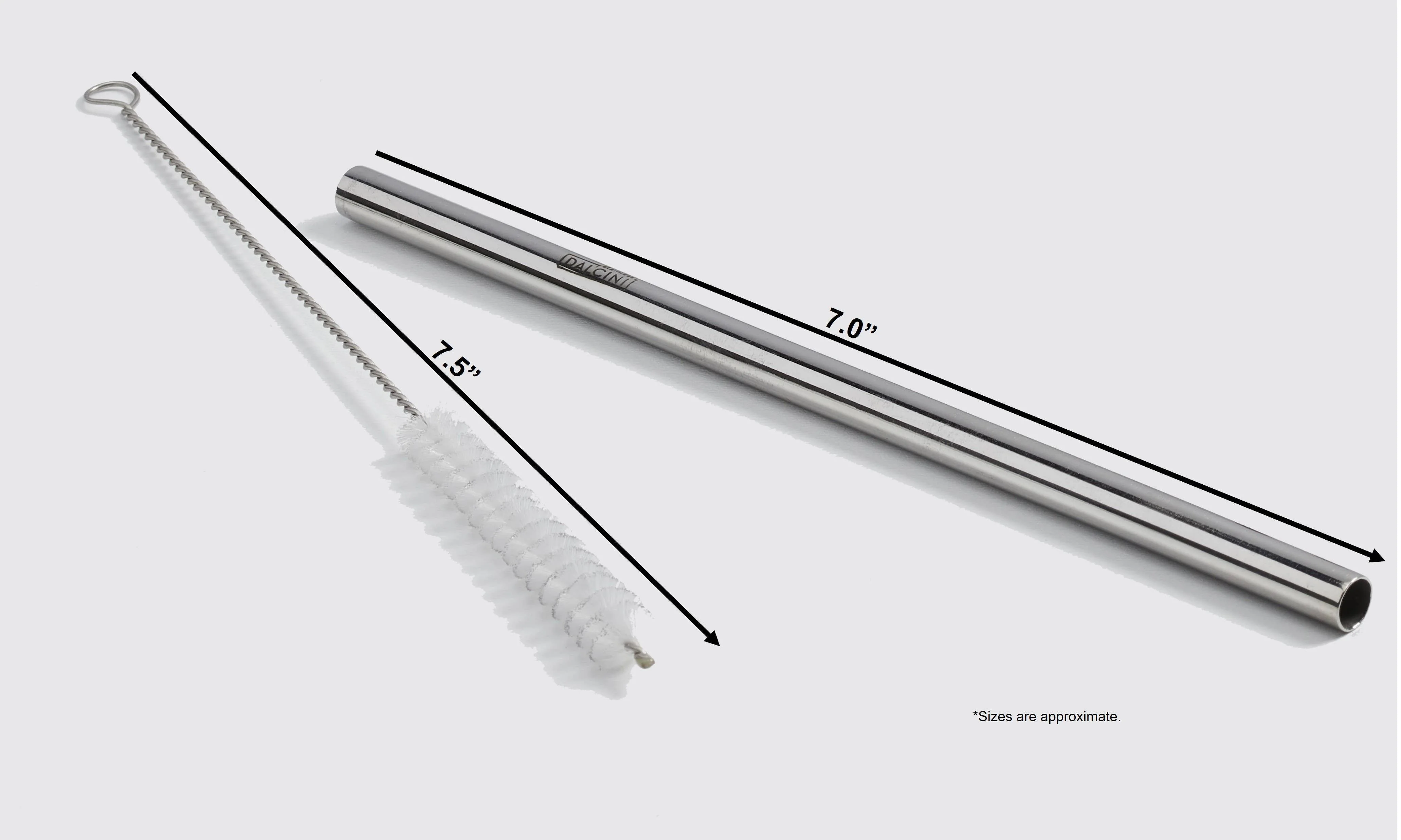 4 Stainless Steel Straws & Cleaning Brush - Image 4