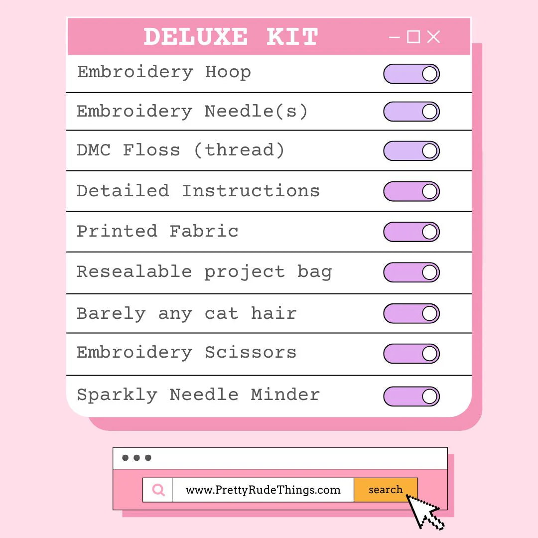 6" My Favorite Murder Embroidery Kit - Beginner Friendly - Image 3