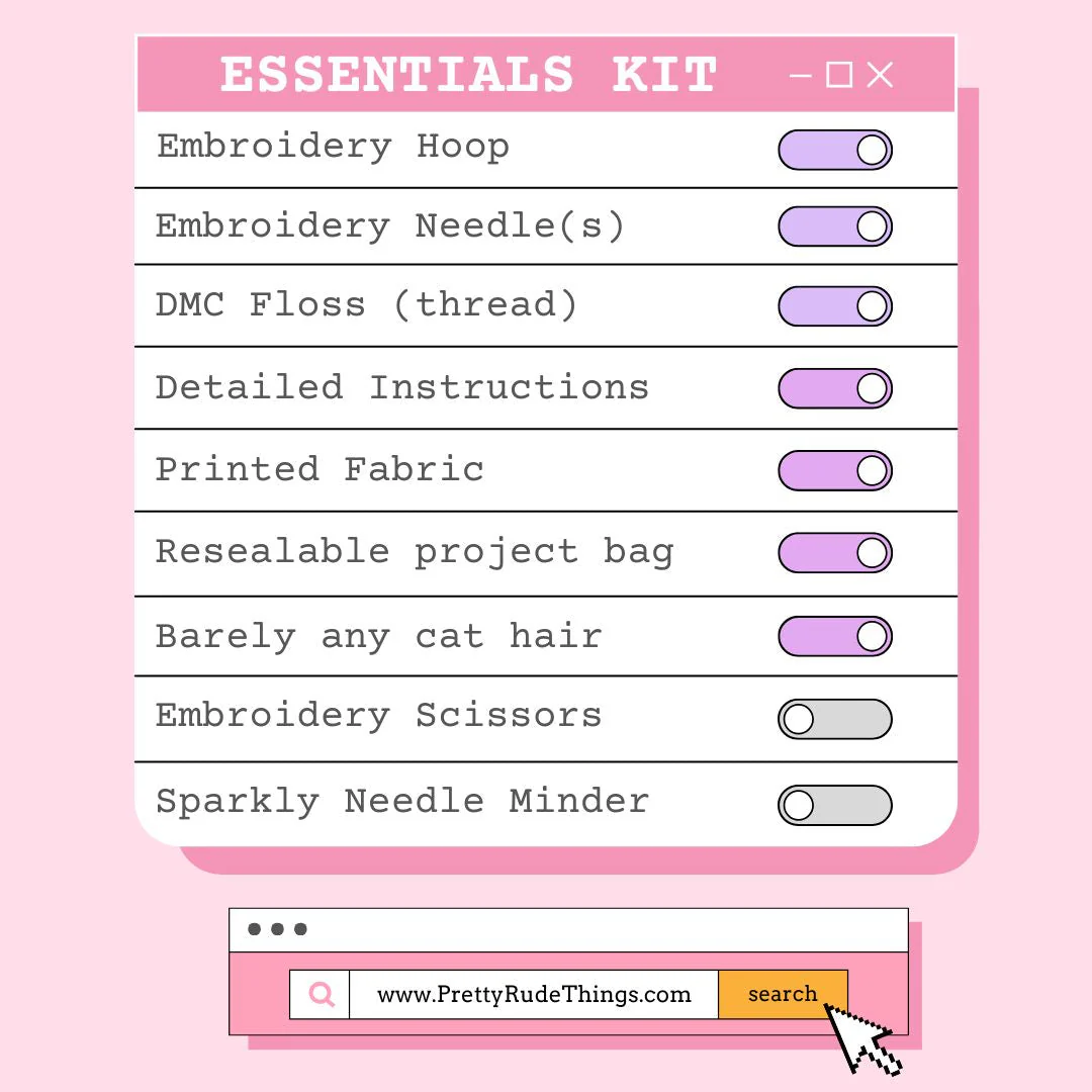 6" My Favorite Murder Embroidery Kit - Beginner Friendly - Image 4