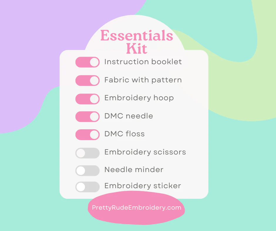 6" Wash Your Fucking Hands 2.0 Embroidery Kit - Beginner Friendly - Image 4